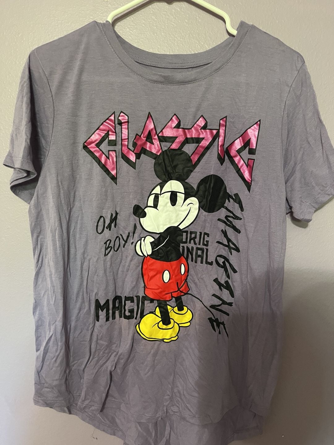 Disney Mickey Mouse T-Shirt Size 3XL(21) Purple Classic Graphic Tee 1