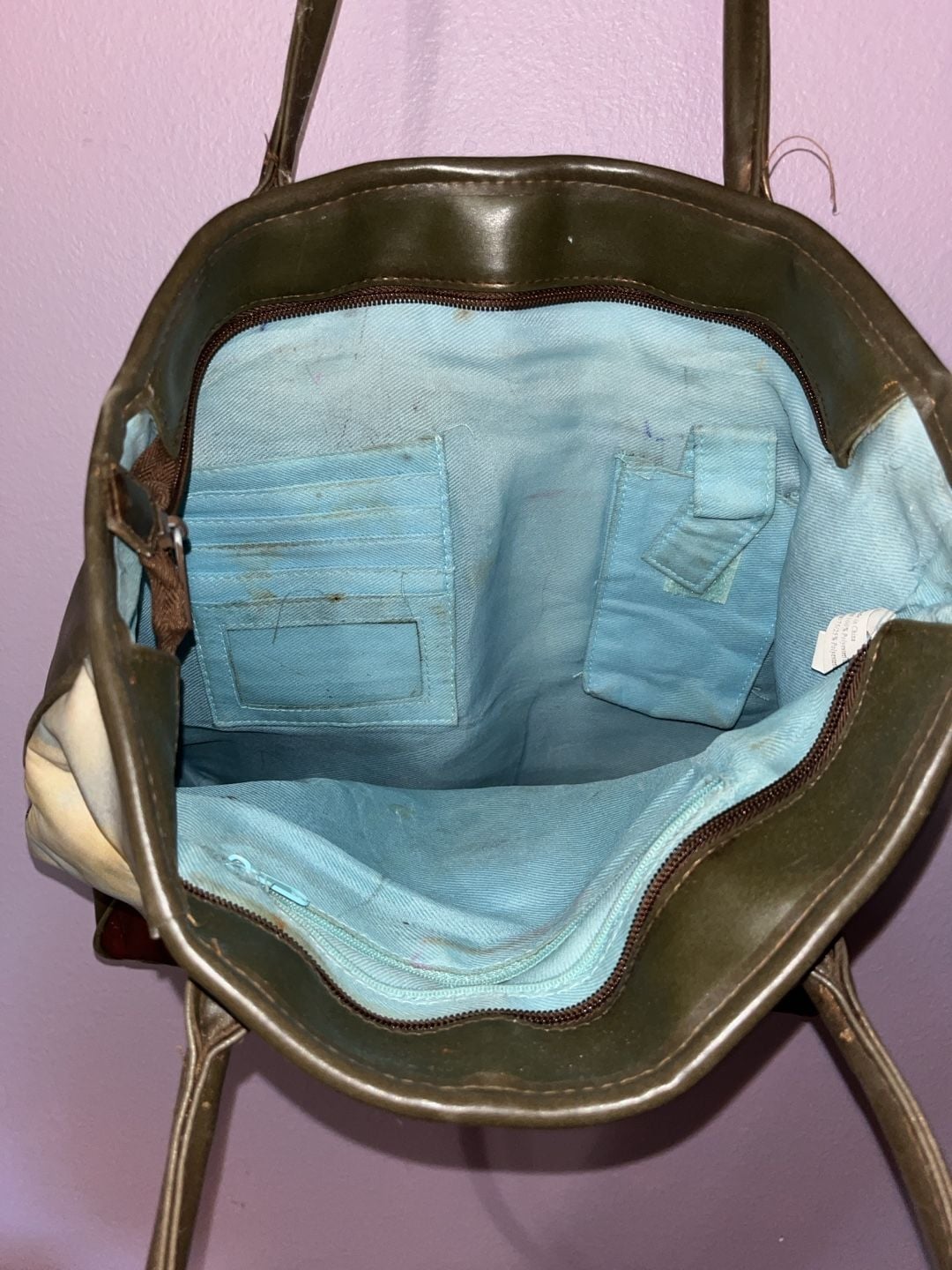 Vintage Raphael Sistine Madonna Cherubs Art Tote Bag Green 3