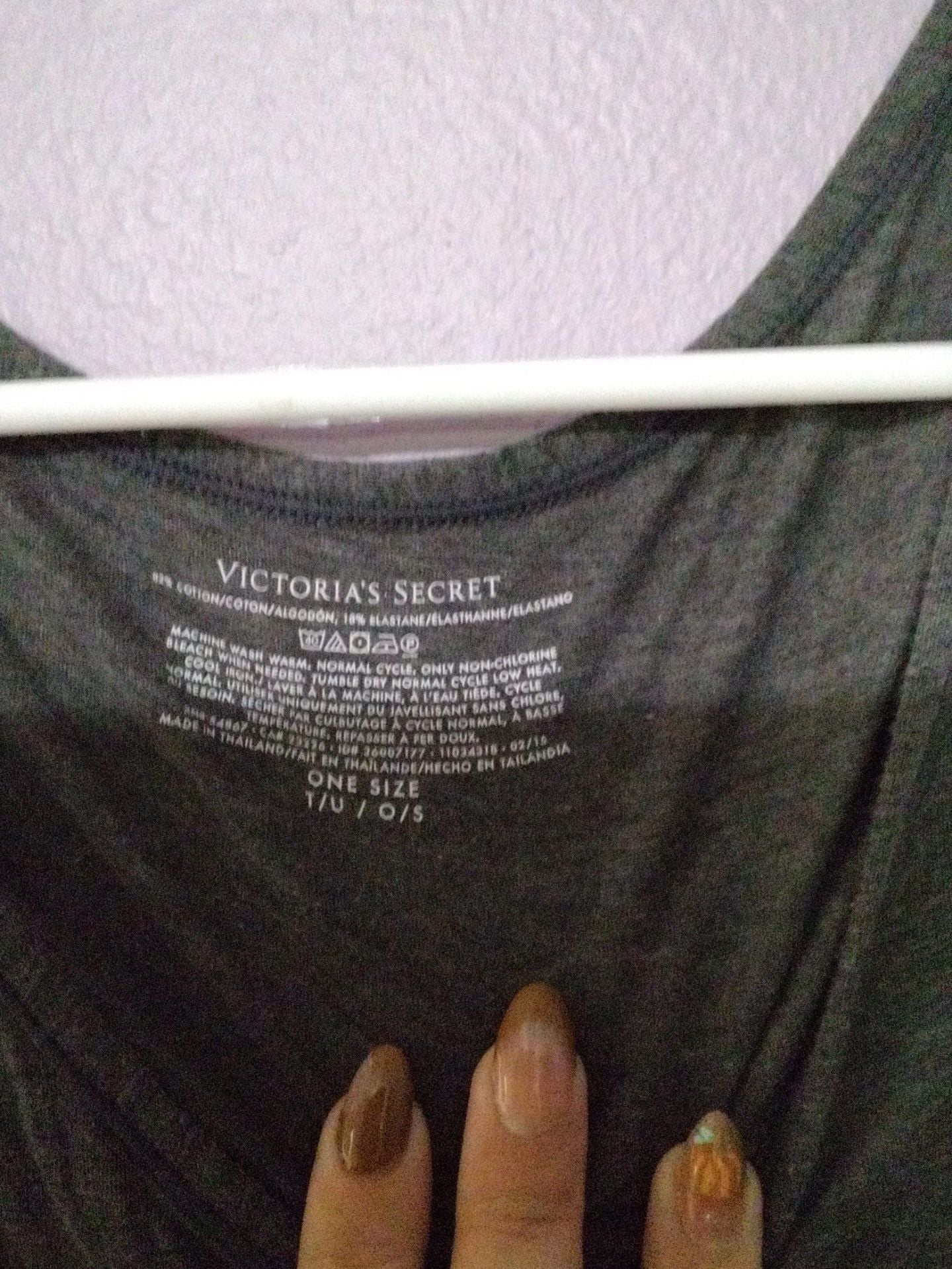 Victoria's Secret V-Neck T-Shirt One Size Grey 3