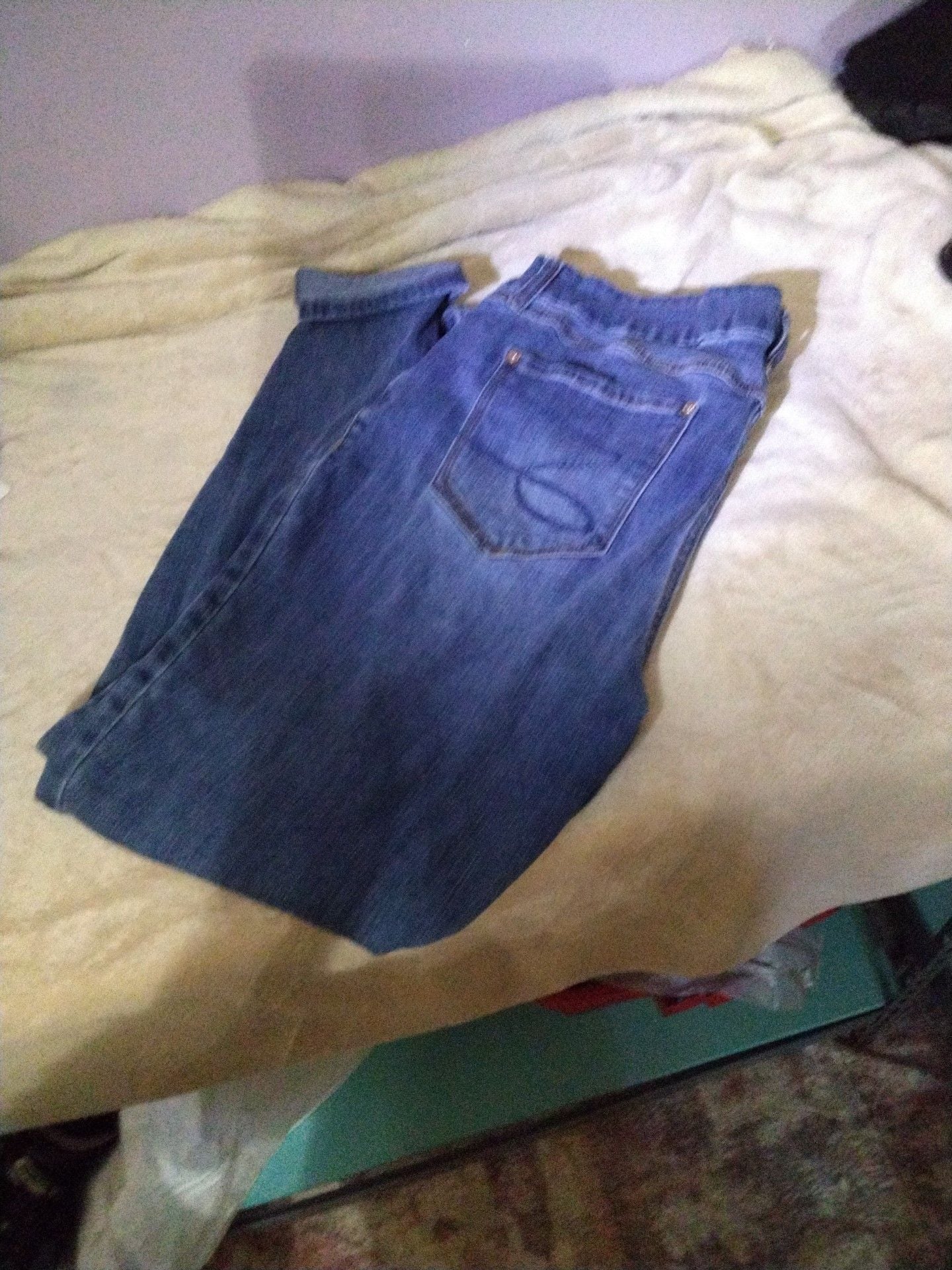 Jeans Size 16 Blue Slim Leg Stretch Denim 2