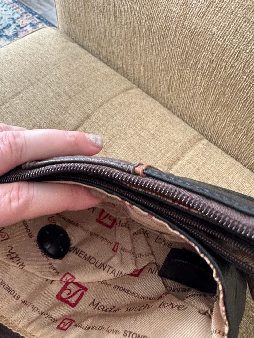 Stone Mountain Black And Brown Wristlet Clutch Wallet 8