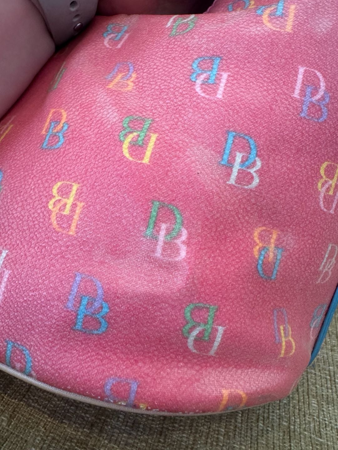 Dooney & Bourke Pink Monogram Hobo Shoulder Bag Y2K 11