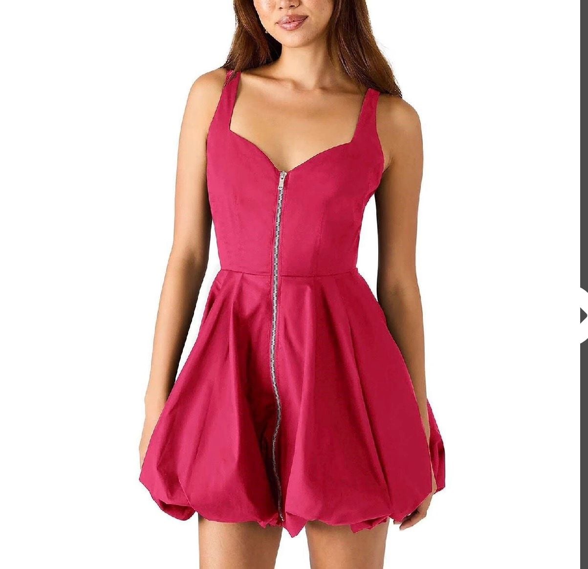 Betsey Johnson Calm Serenity Bubble Mini Dress Vibrant Pink Raspberry 5