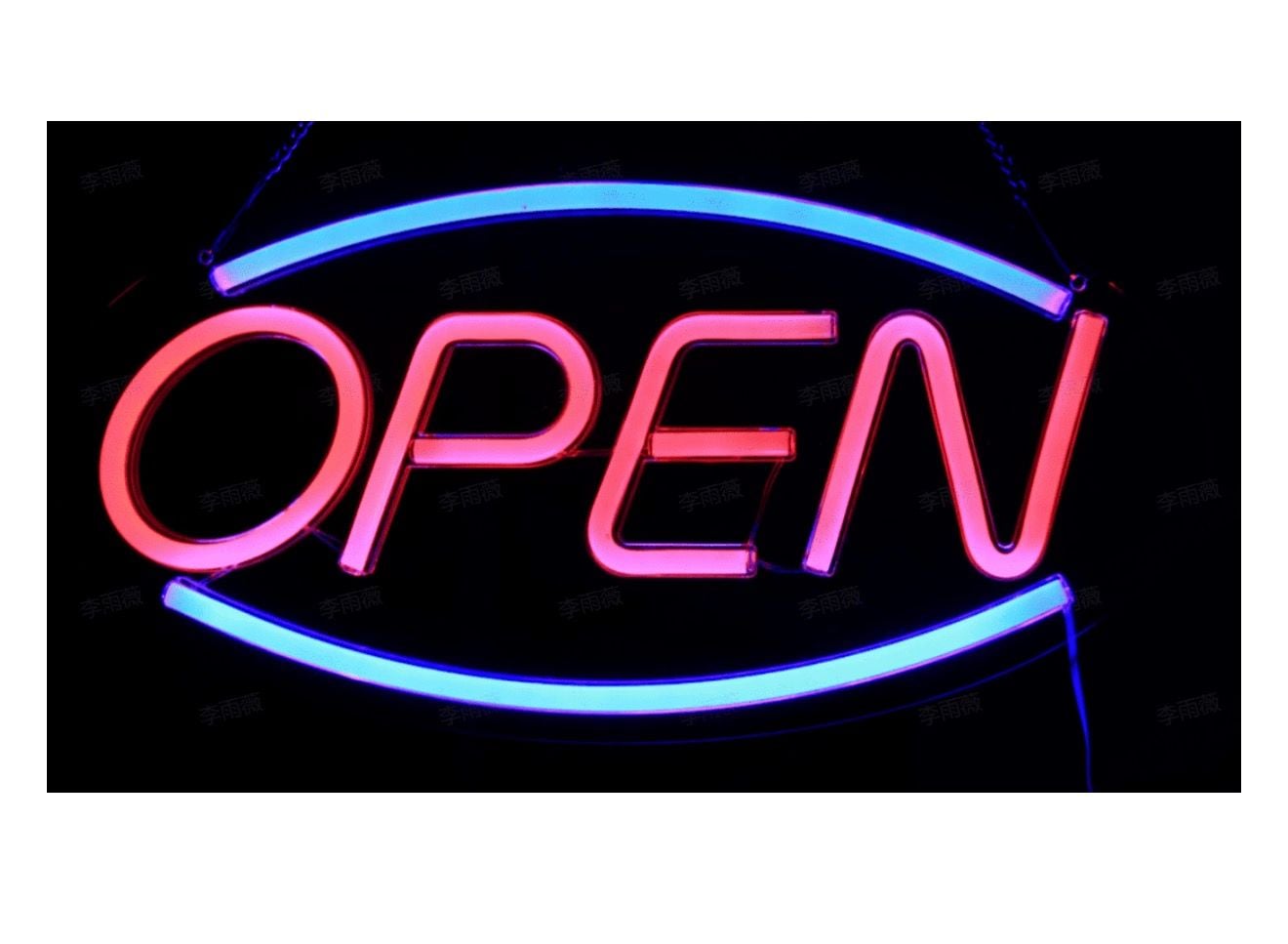 Pen+Gear Neon LED Open Sign 17.7 x 8.7 In Red Blue 1