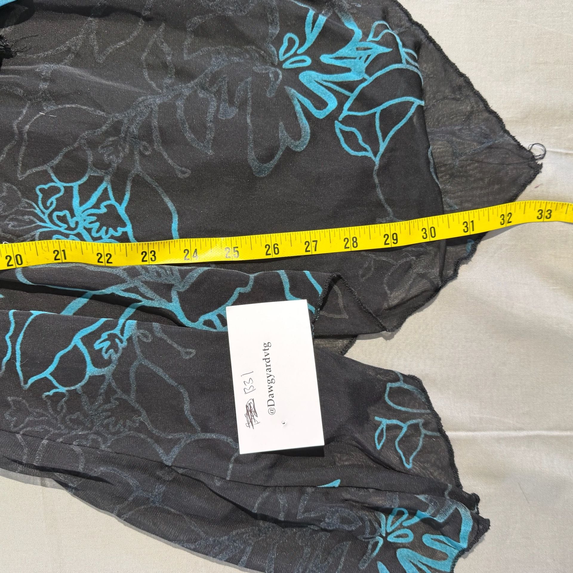 Speechless Dress Size M Black Blue Floral Tube Midi 6