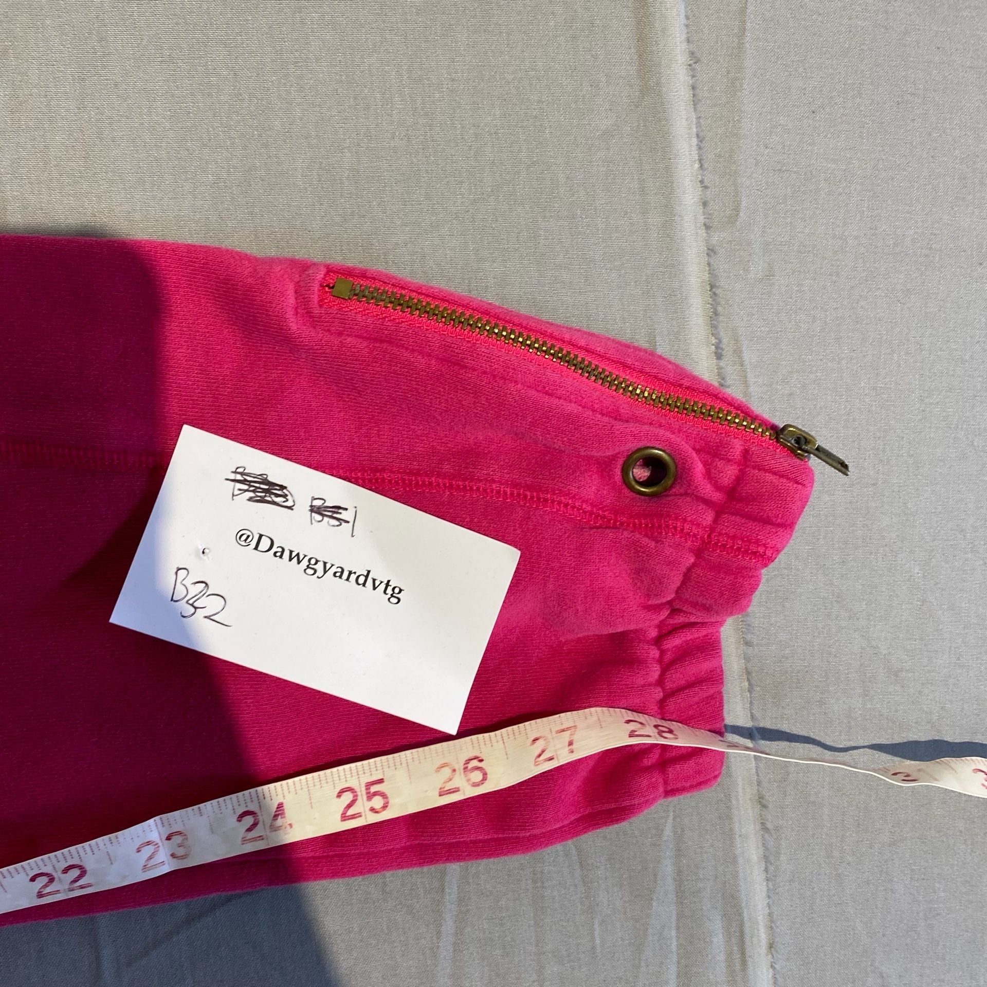 Victoria's Secret Pink Sweatpants Size S Pink Logo Zip Ankle 7