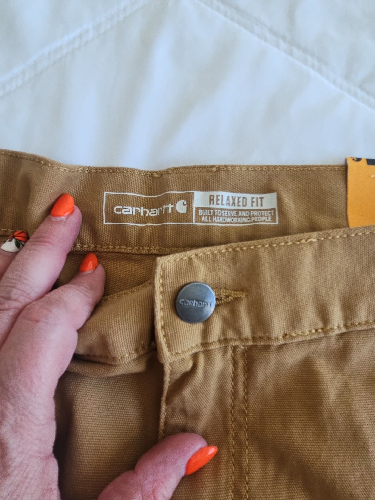 Carhartt Rugged Flex Relaxed Fit Canvas Work Short Size 38 Brown 7