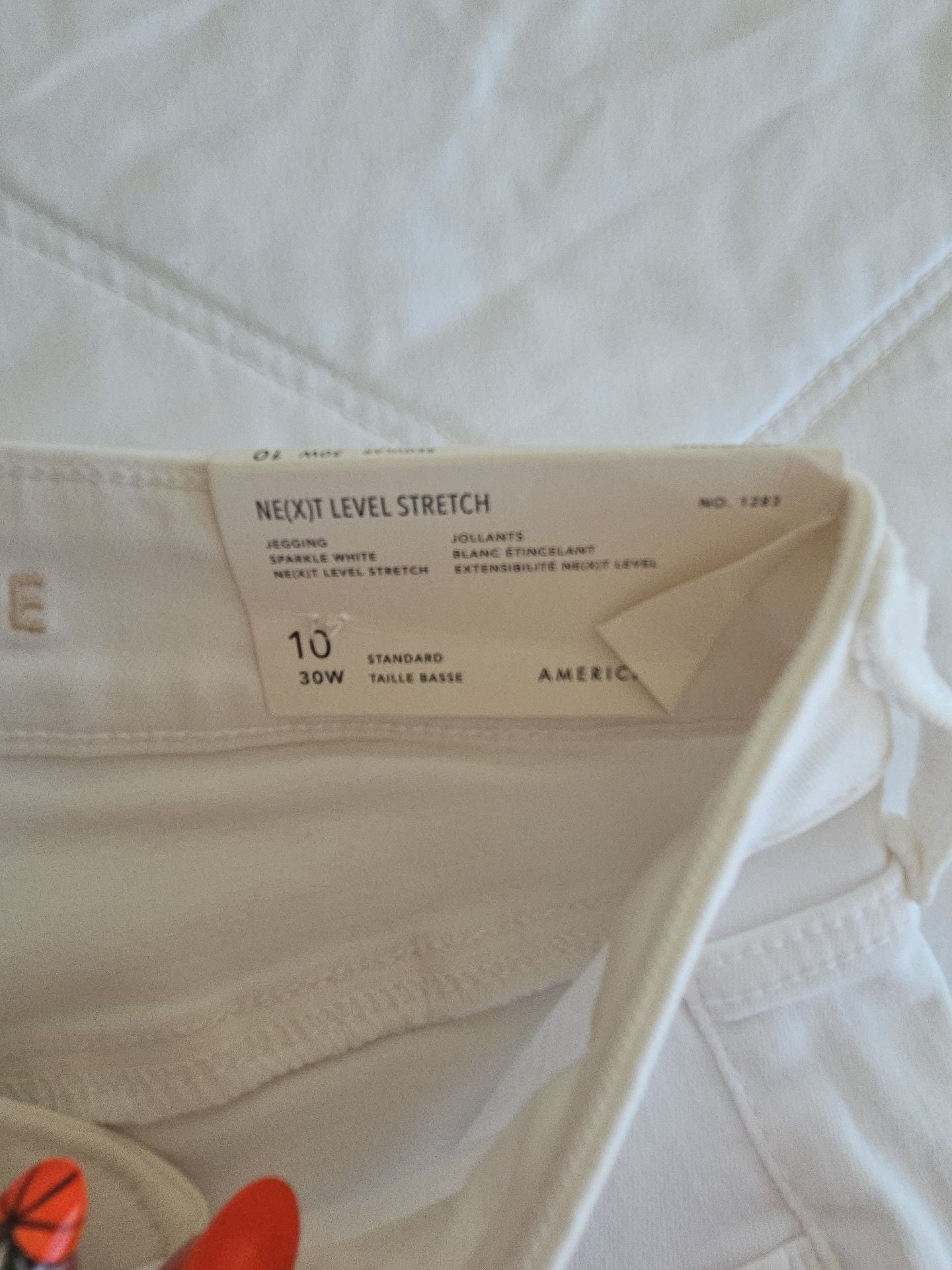 American Eagle Ne(x)t Level Stretch Jegging Size 10 Sparkle White 6