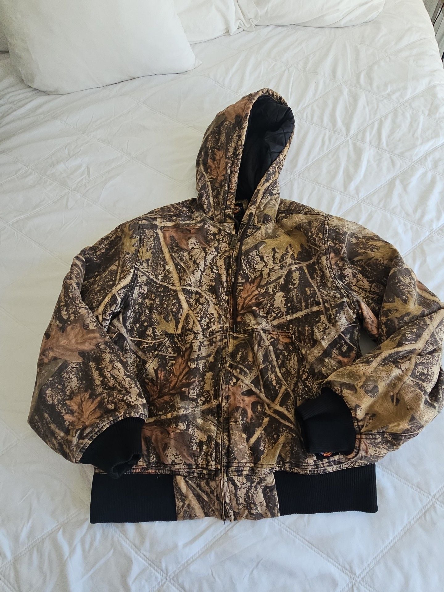 Dickies Jacket Size M Camouflage Insulated Hooded Full Zip 2