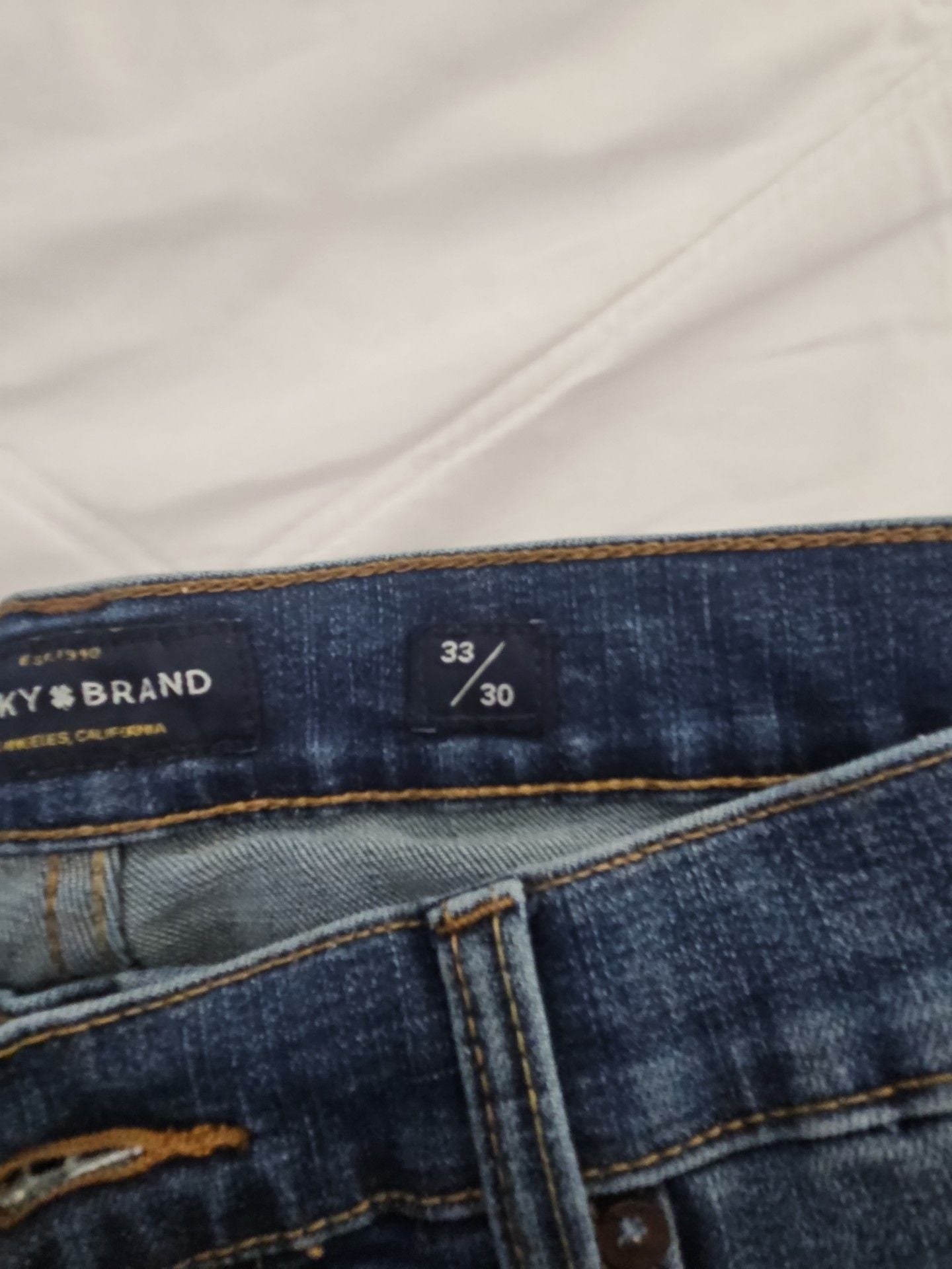 Lucky Brand 221 Straight Jeans Size 33x30 Dark Wash Denim 4