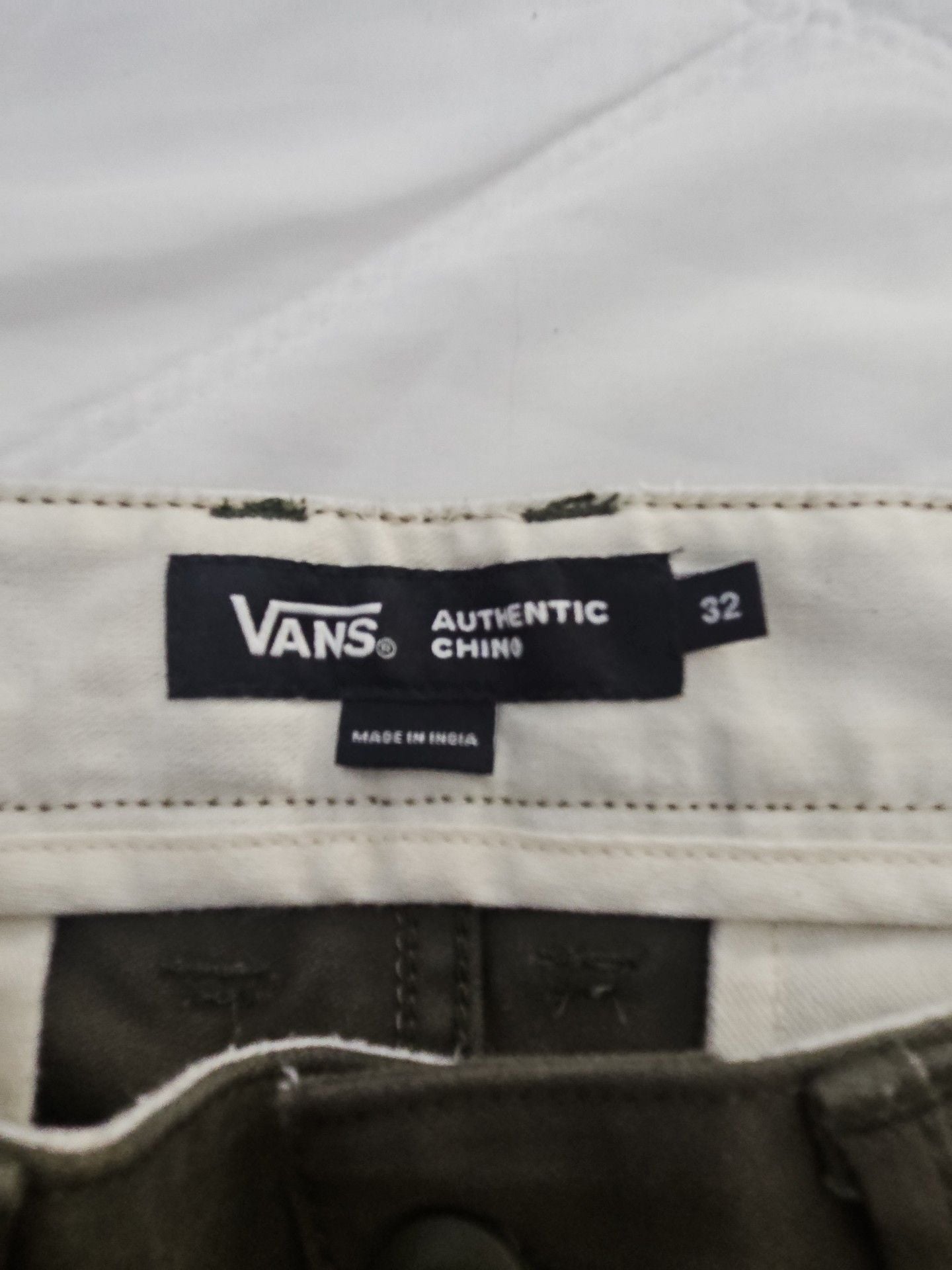 Vans Authentic Chino Size 32 Olive Green Pants 2
