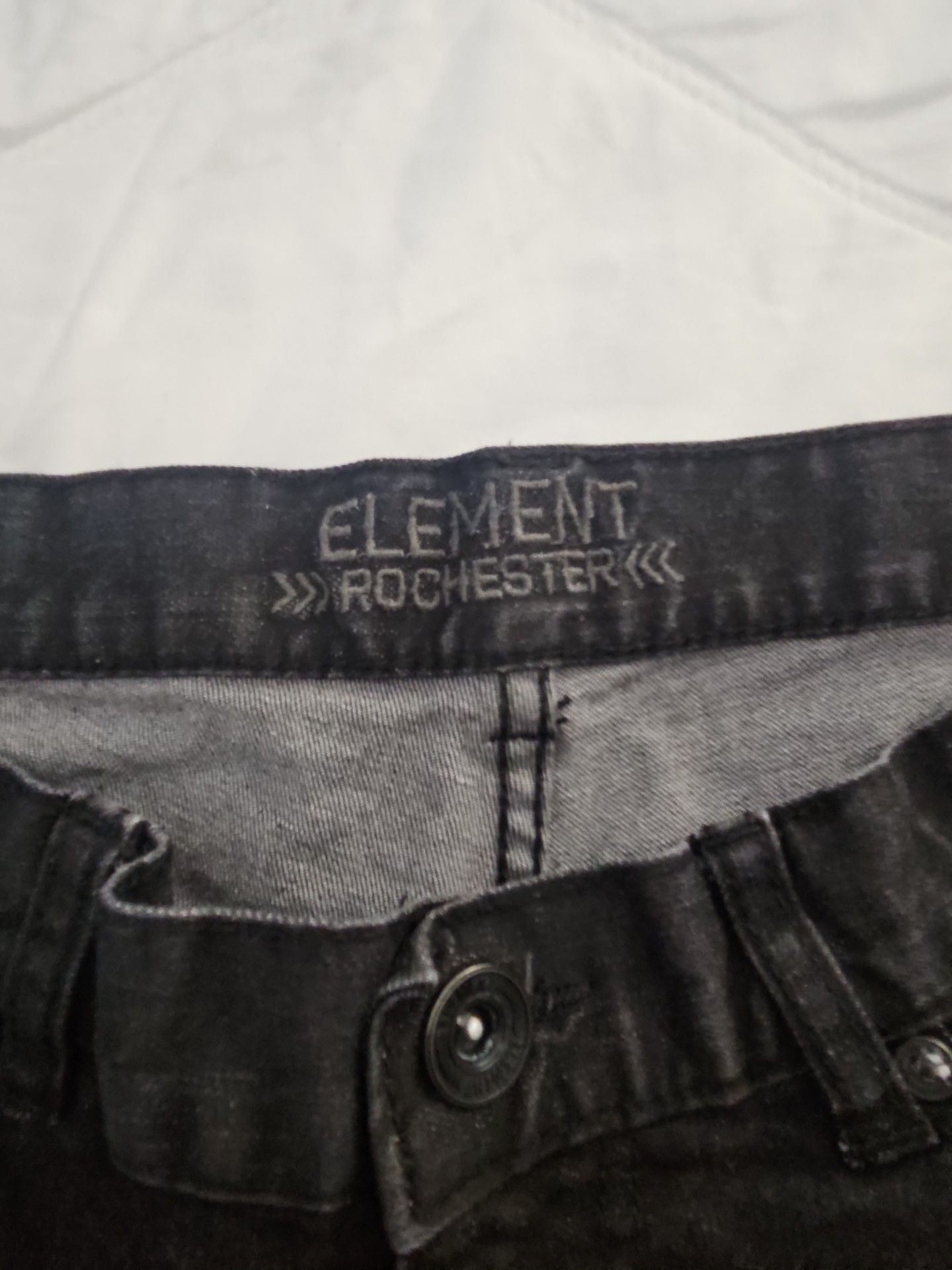 Element Rochester Jeans Size 34 Black Stretch Denim 3