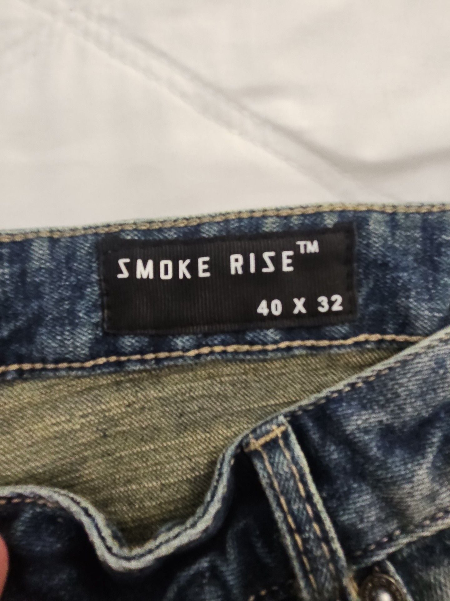 Smoke Rise Distressed Jeans Size 40x32 Blue Denim 3