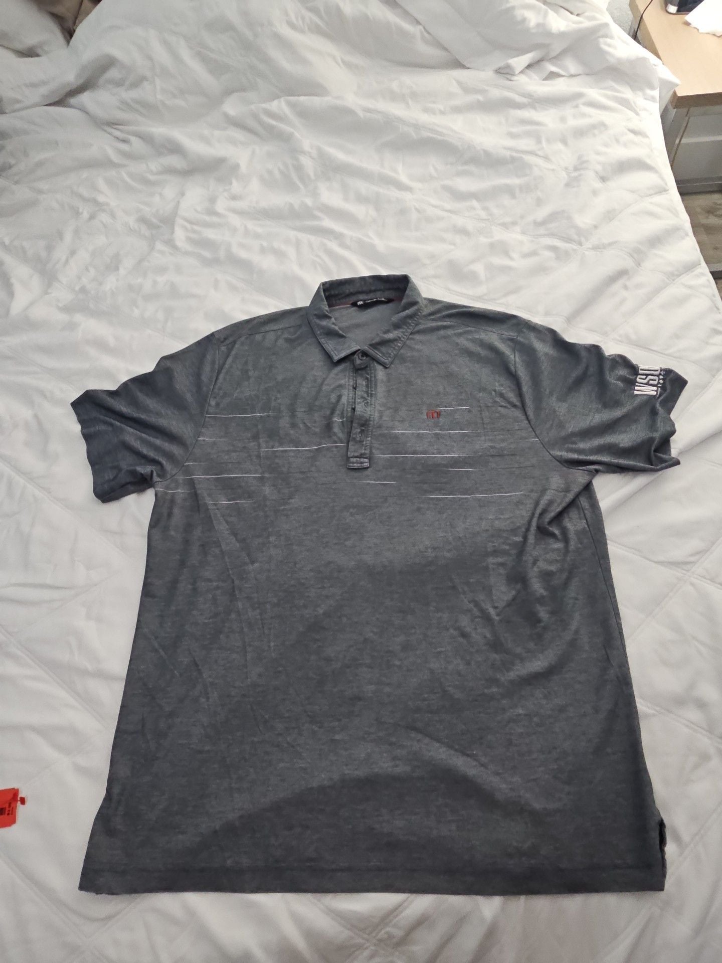 TravisMathew Polo Shirt Size XXL Gray WSOP Golf 2