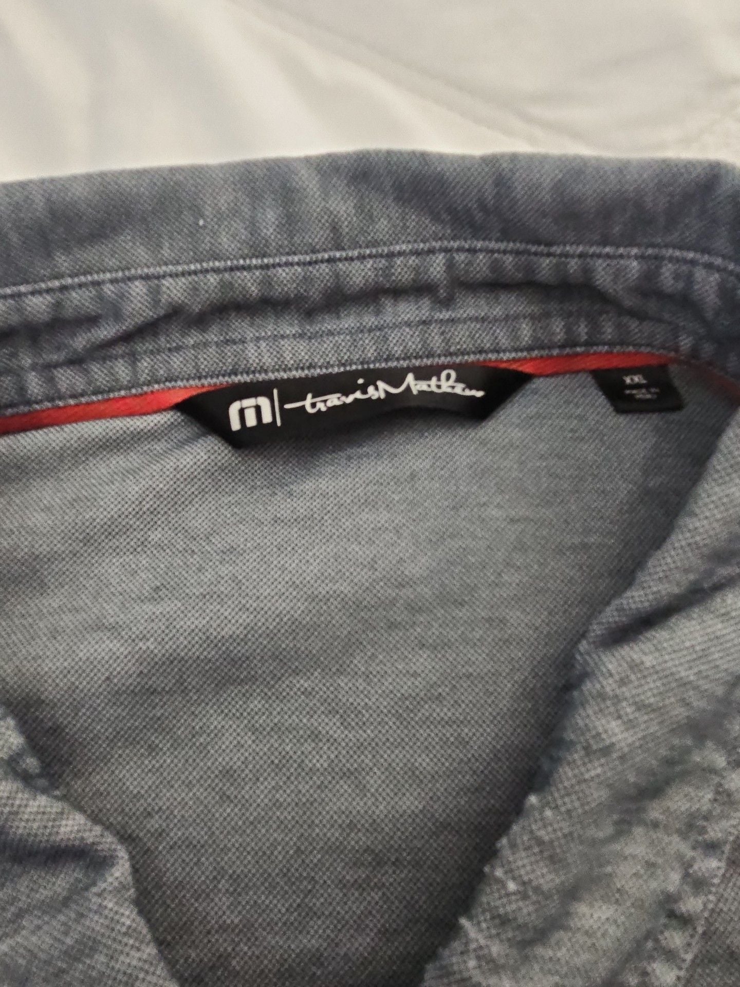 TravisMathew Polo Shirt Size XXL Gray WSOP Golf 4