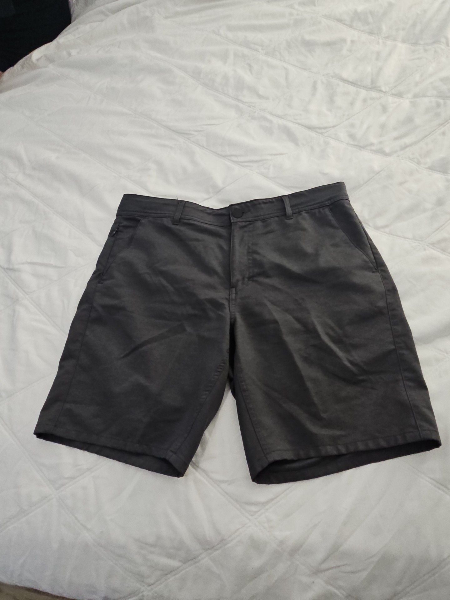 George Shorts Size 34 Black Flat Front Casual 2
