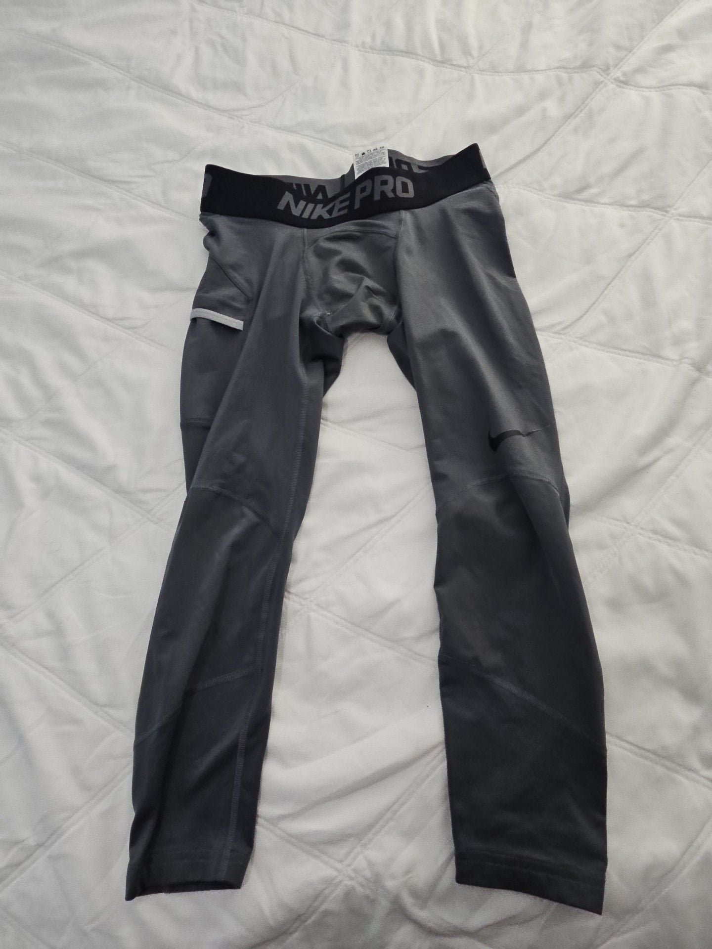 Nike Pro Compression Pants Size S Gray 2