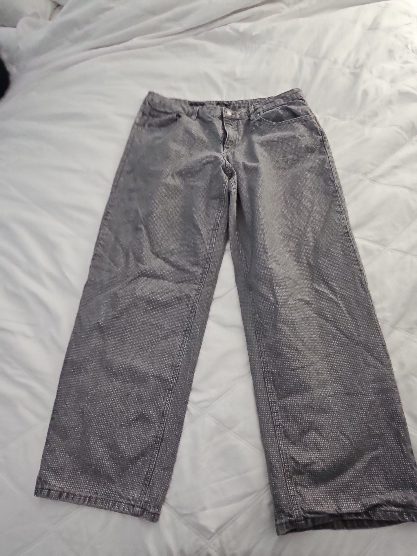 Wild Fable 90s Relaxed Straight Jeans Size 14 Silver Sparkle Dot 2