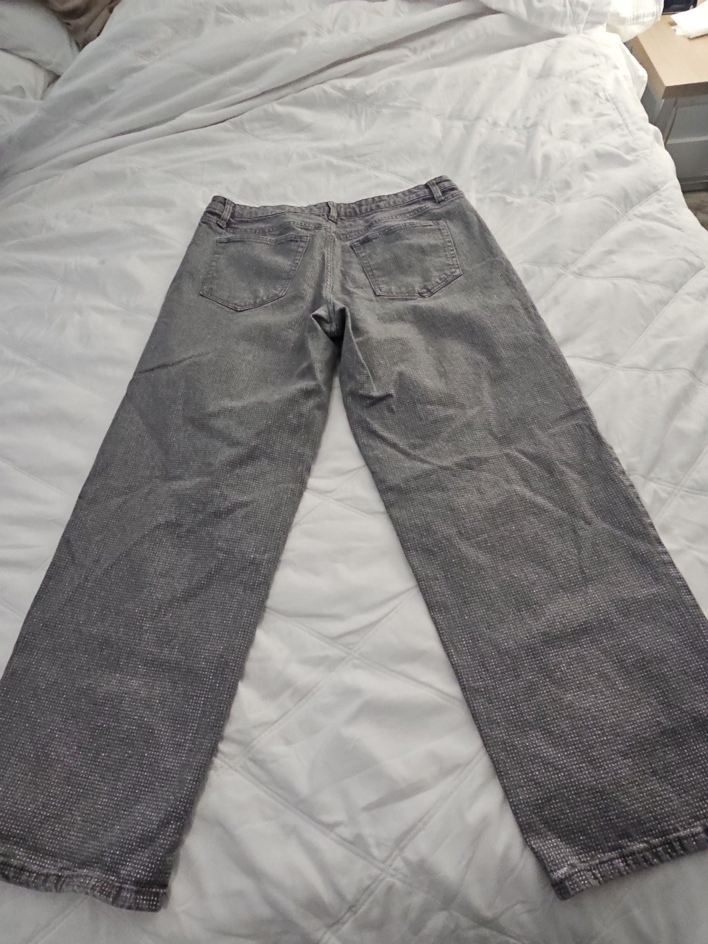Wild Fable 90s Relaxed Straight Jeans Size 14 Silver Sparkle Dot 5