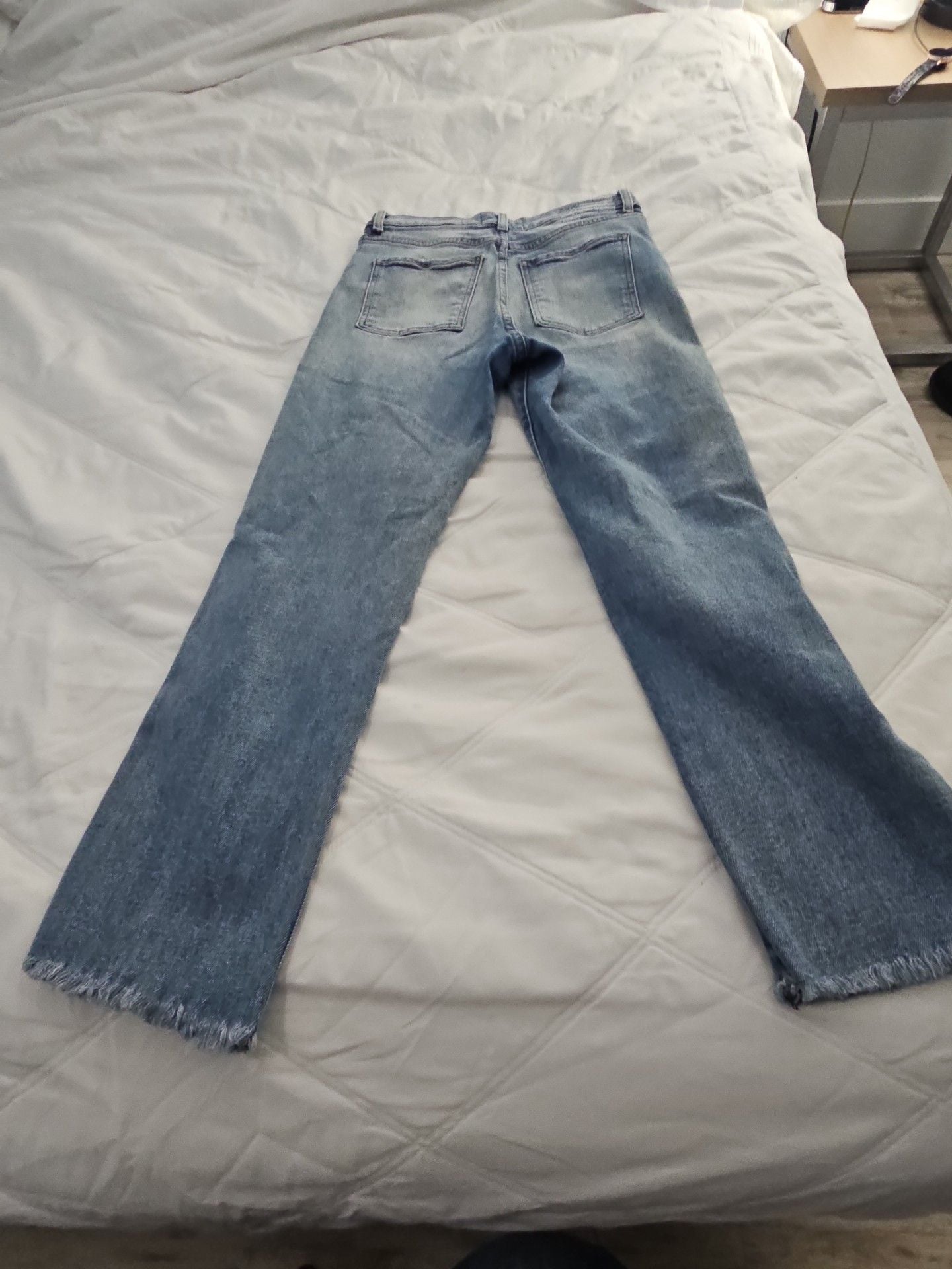 Revice Distressed Straight Leg Jeans Light Wash 3