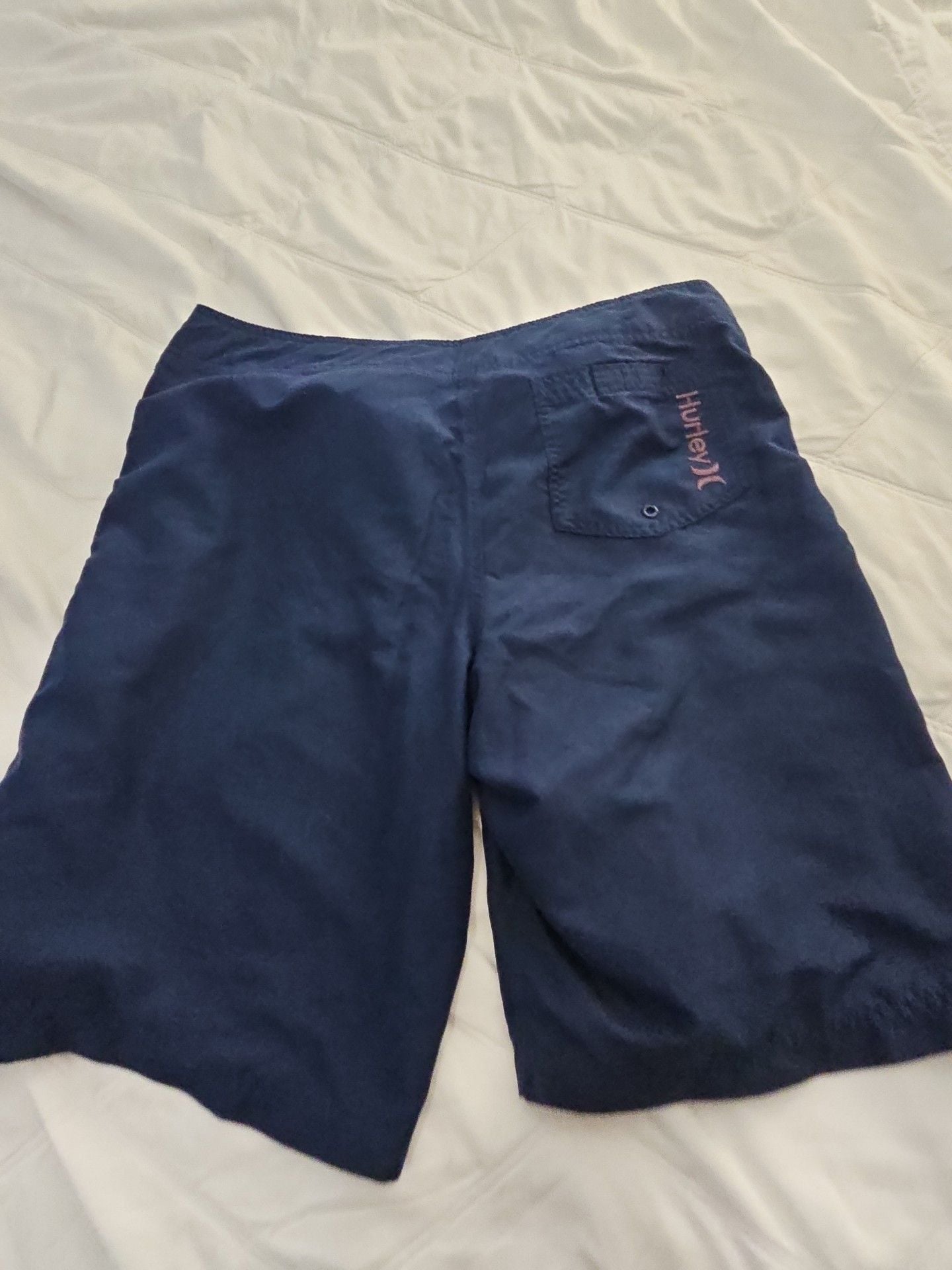 Hurley Board Shorts Size 38 Blue Surf Swim Trunks 6