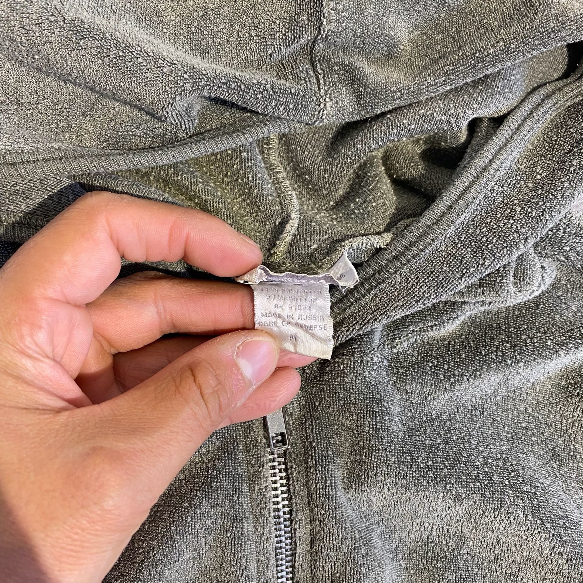 Velour Zip Up Hoodie Size M Green Cropped Long Sleeve 4