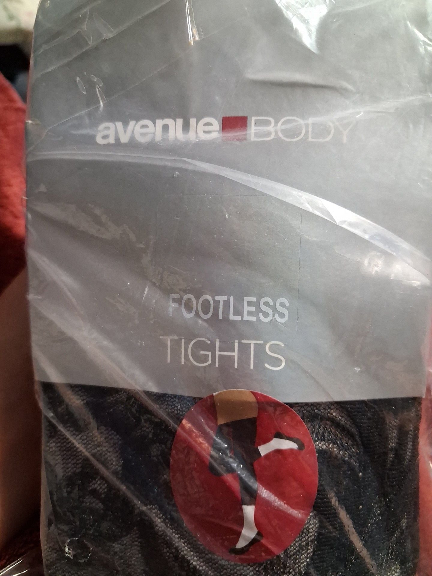 Avenue Body Black Floral Lace Footless Tights Size E 10