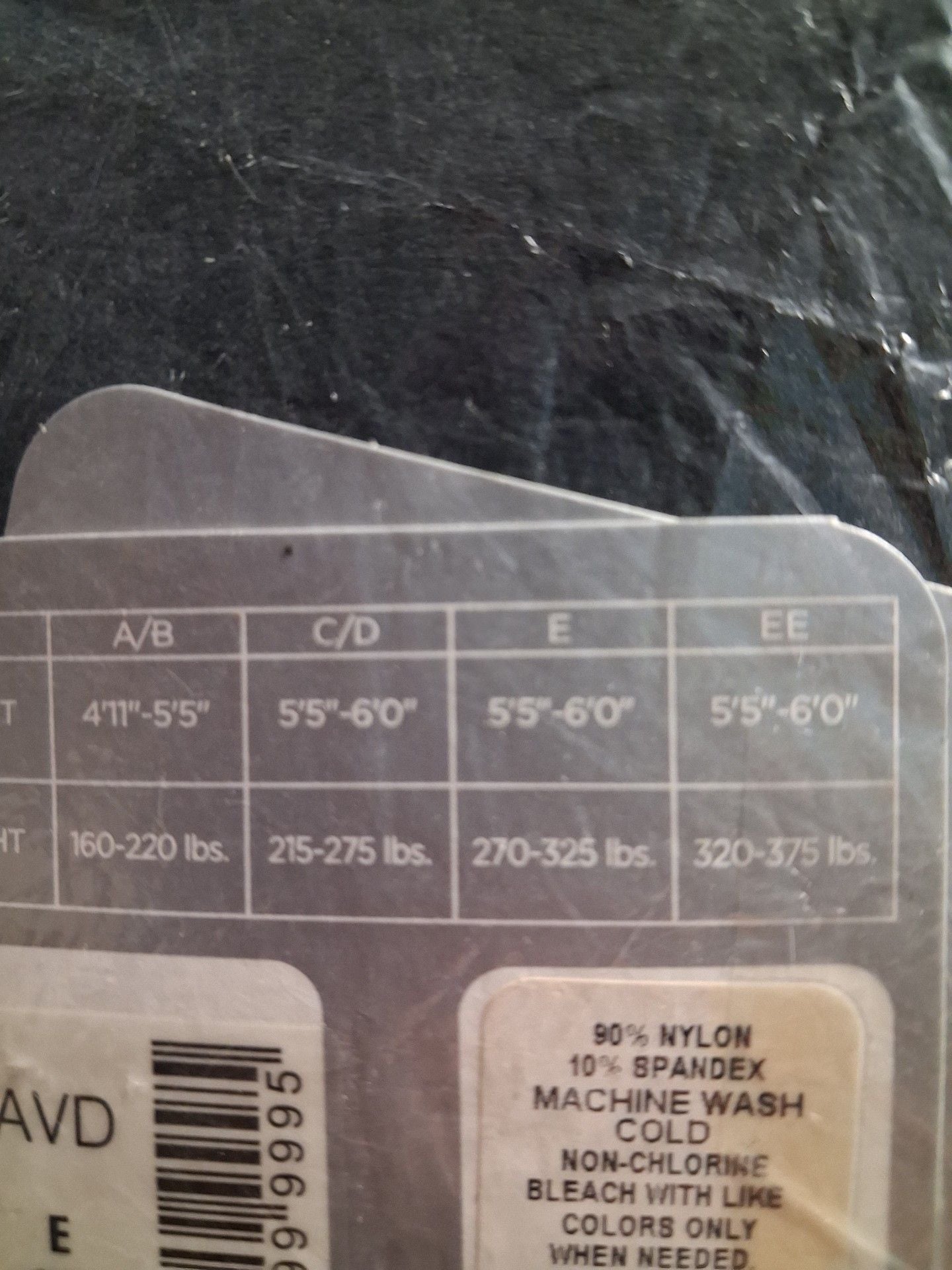 Avenue Body Black Floral Lace Footless Tights Size E 11