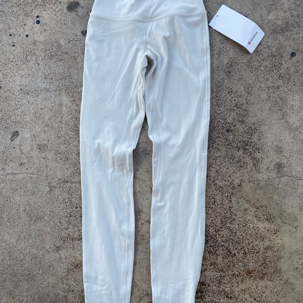 High-Waisted Ribbed Yoga Leggings