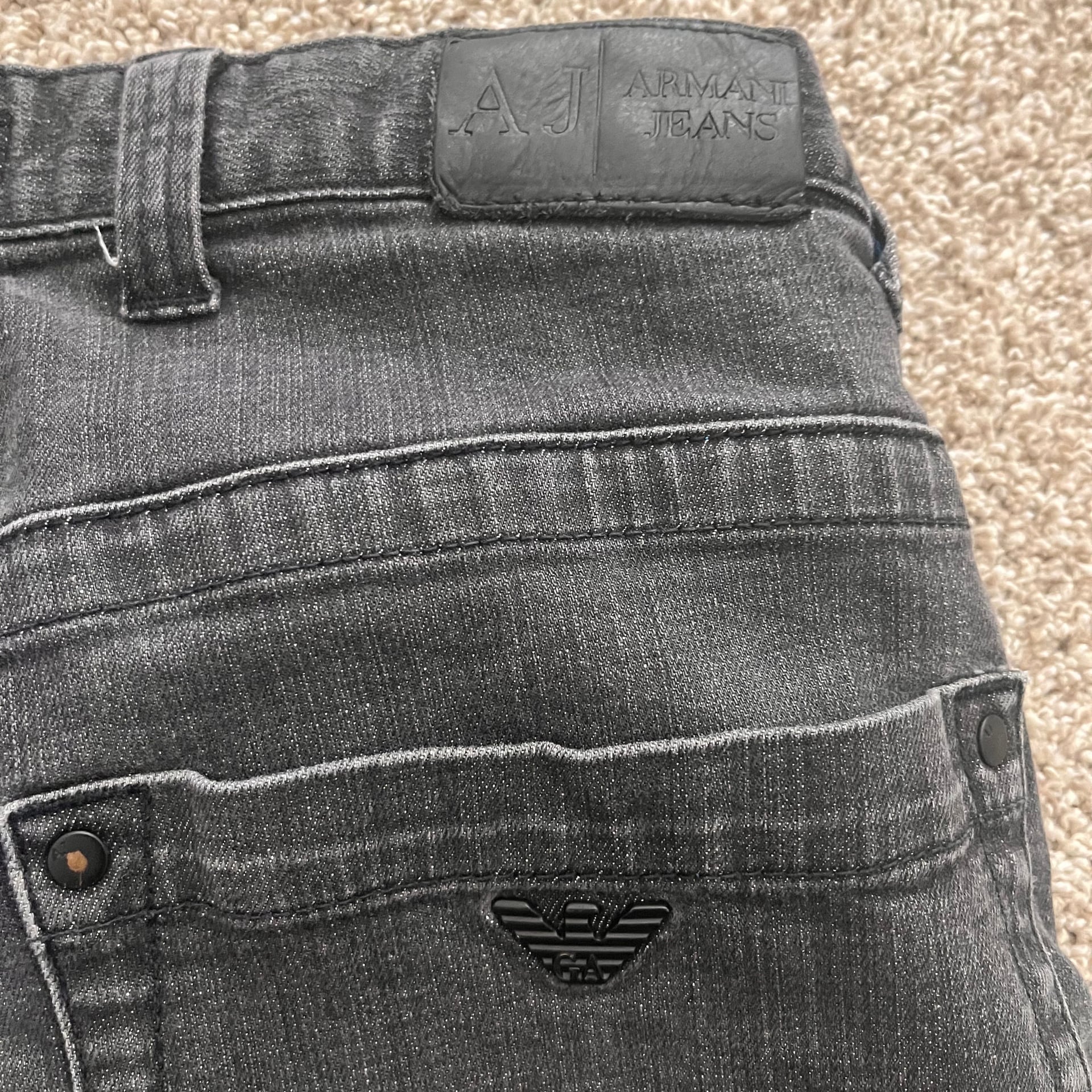 Armani Jeans Slim Fit J08 Black Denim Jeans 3