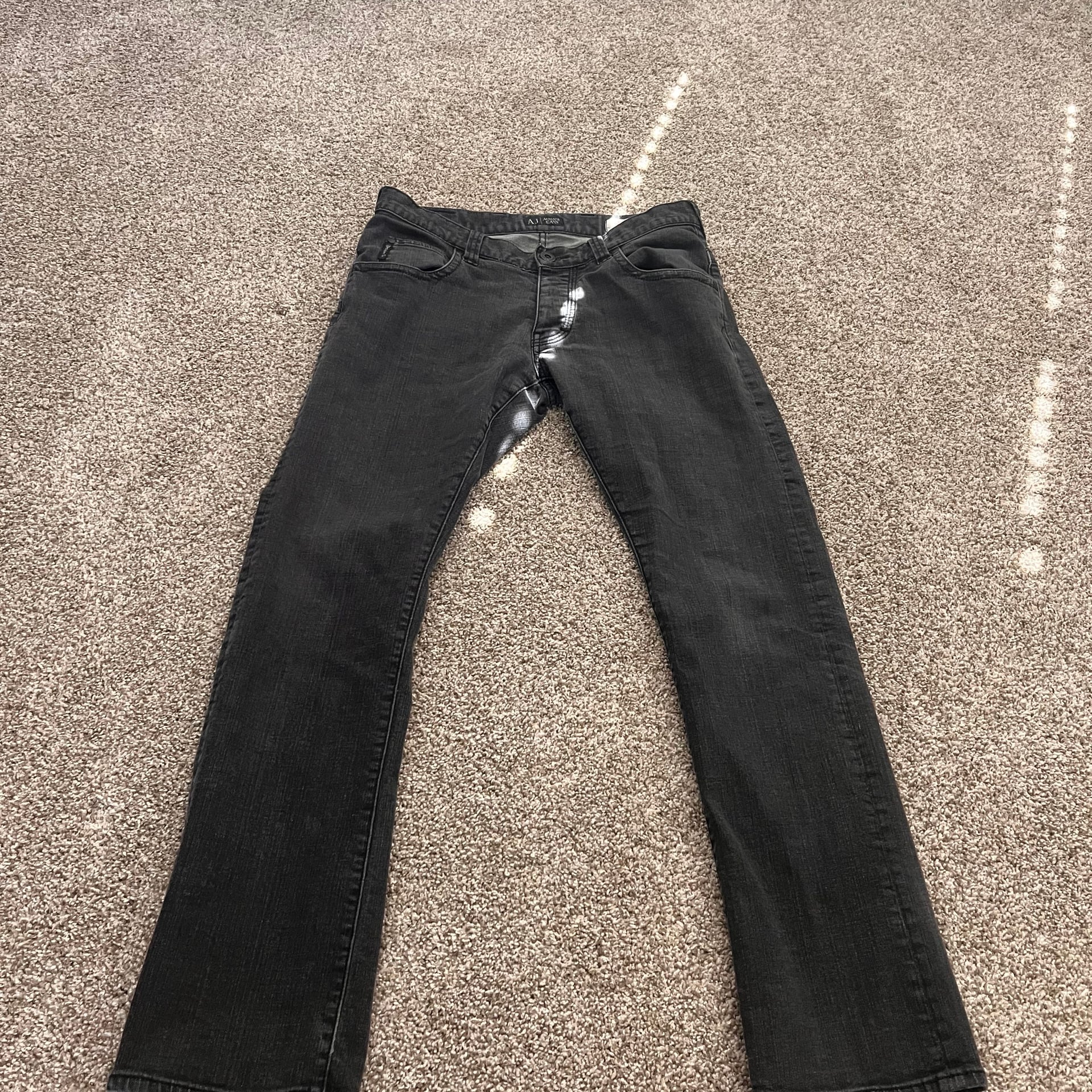 Armani Jeans Slim Fit J08 Black Denim Jeans 1