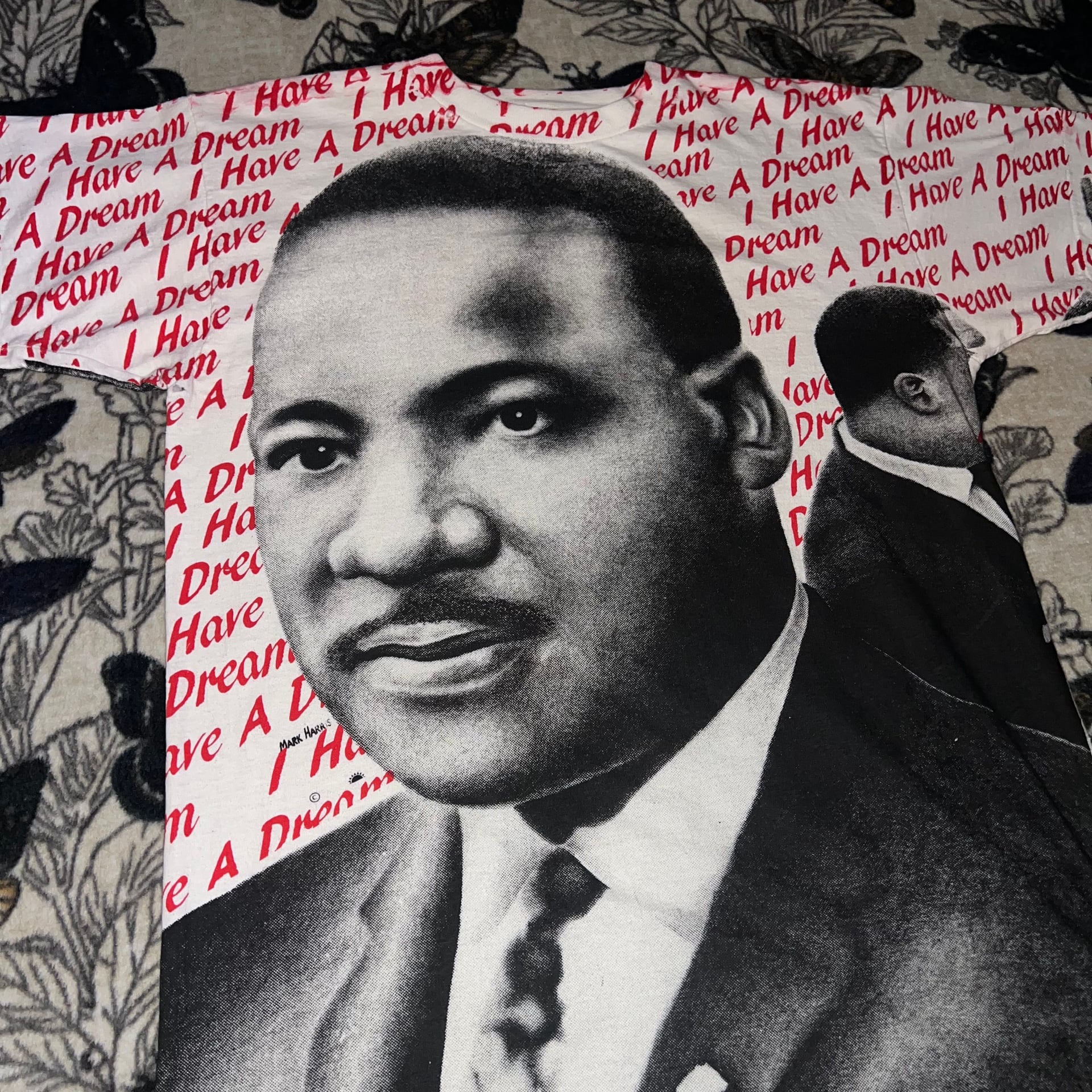 VTG 90s Martin Luther King Jr I Have a Dream All Over Print T-Shirt Men's L sjm Tag 4