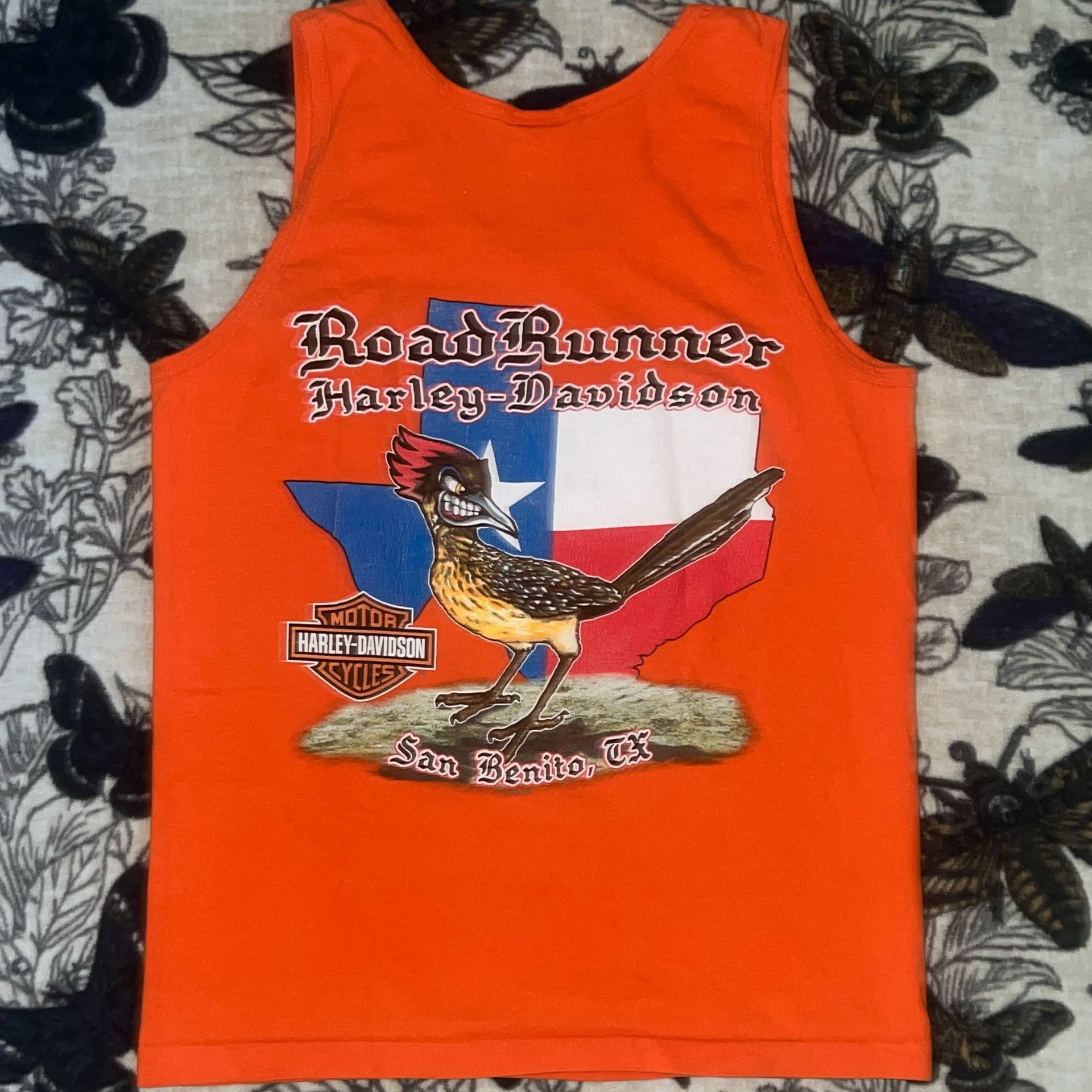 Harley-Davidson Road Runner San Benito TX Biker Tank Top White Tag 2