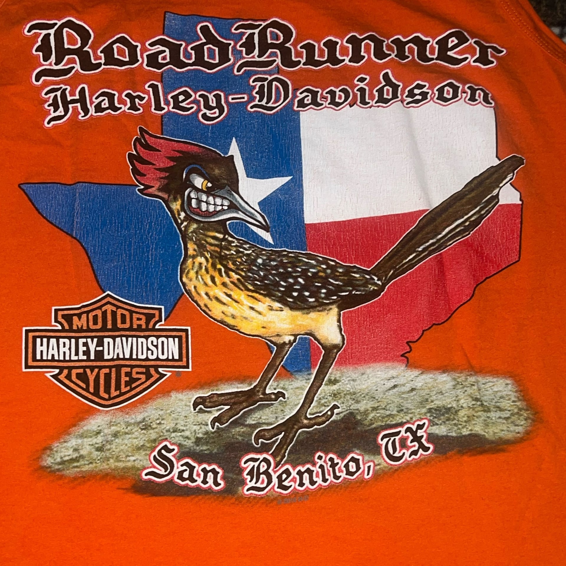 Harley-Davidson Road Runner San Benito TX Biker Tank Top White Tag 5