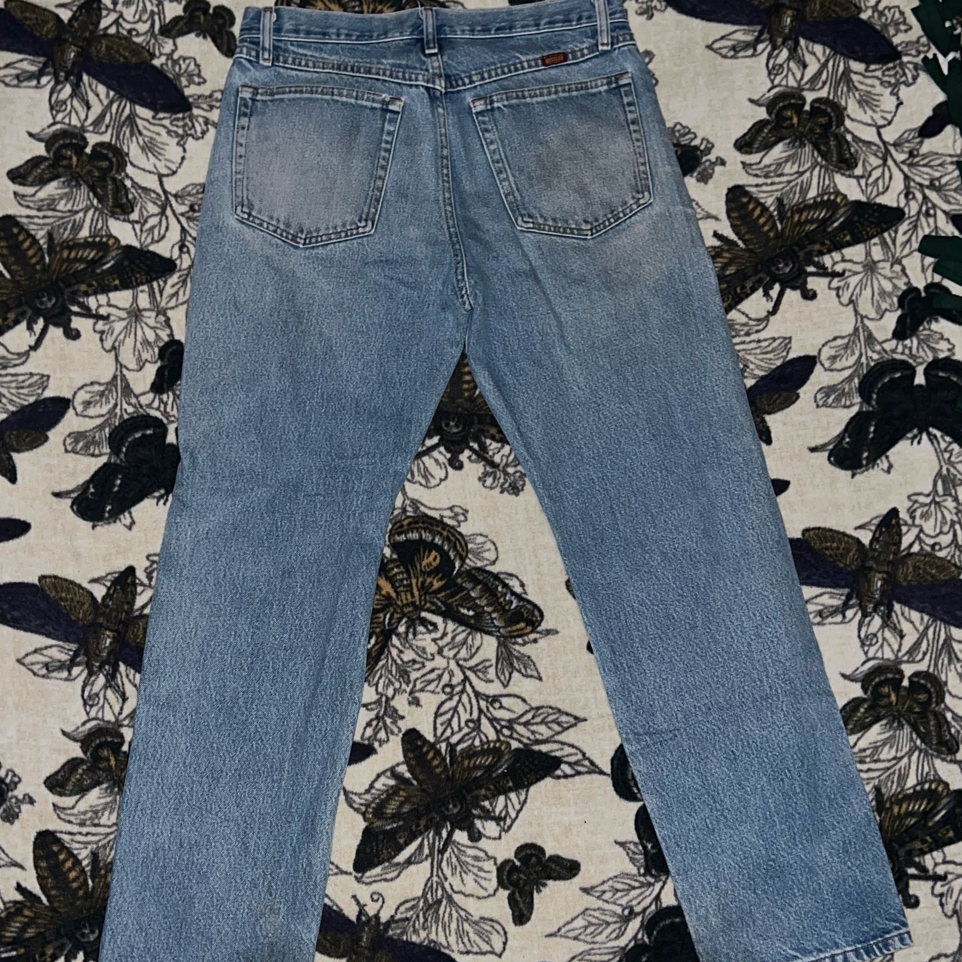 Rustler by Wrangler Blue Denim Distressed Light Wash 32x30 Jeans 2