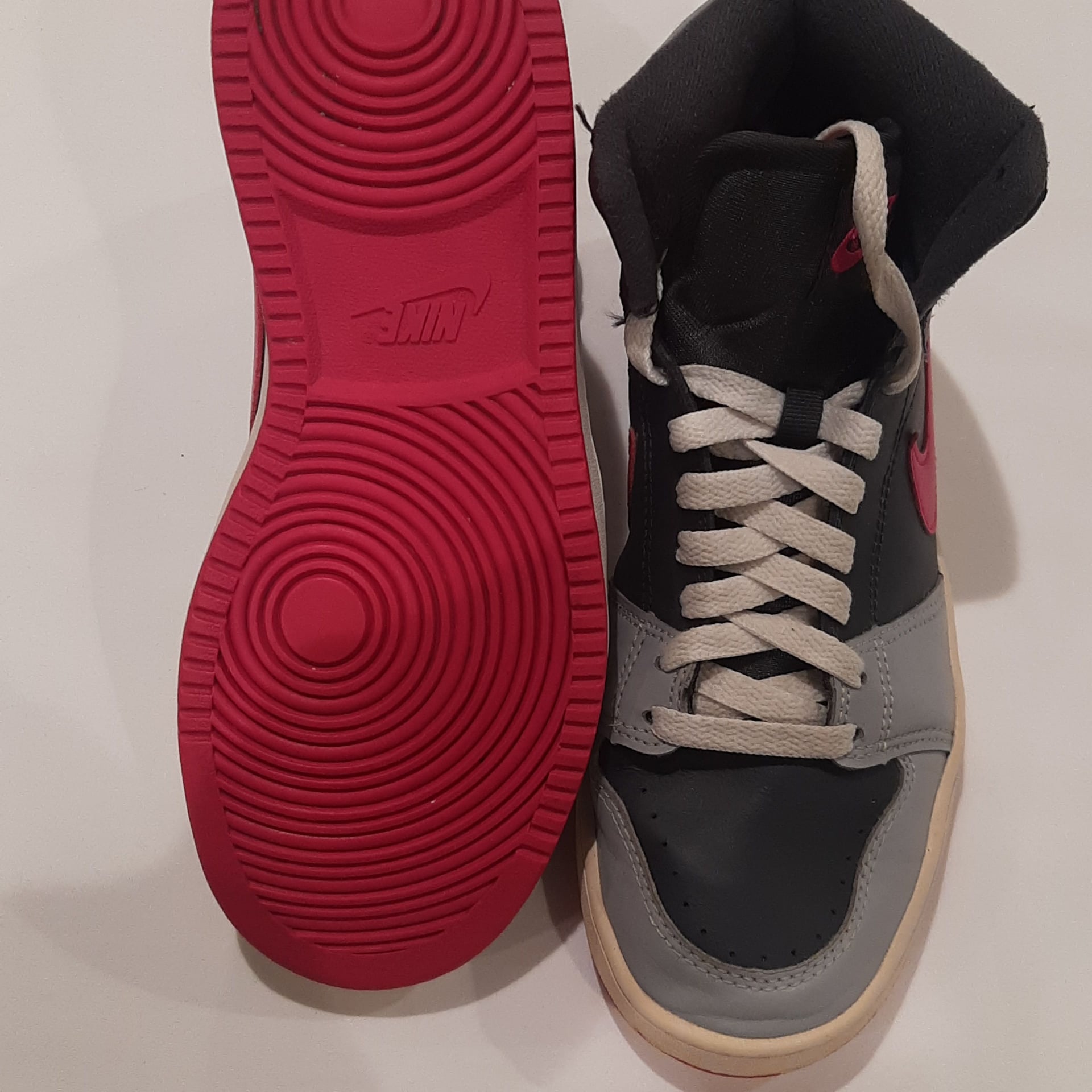 Nike Backboard High Top Shoes Pink Grey Womans Size 8.5 4