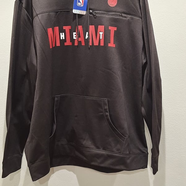 Nike Men's Miami Heat Heritage Essential Black Hoodie Sweatshirt NBA sz XL NWT