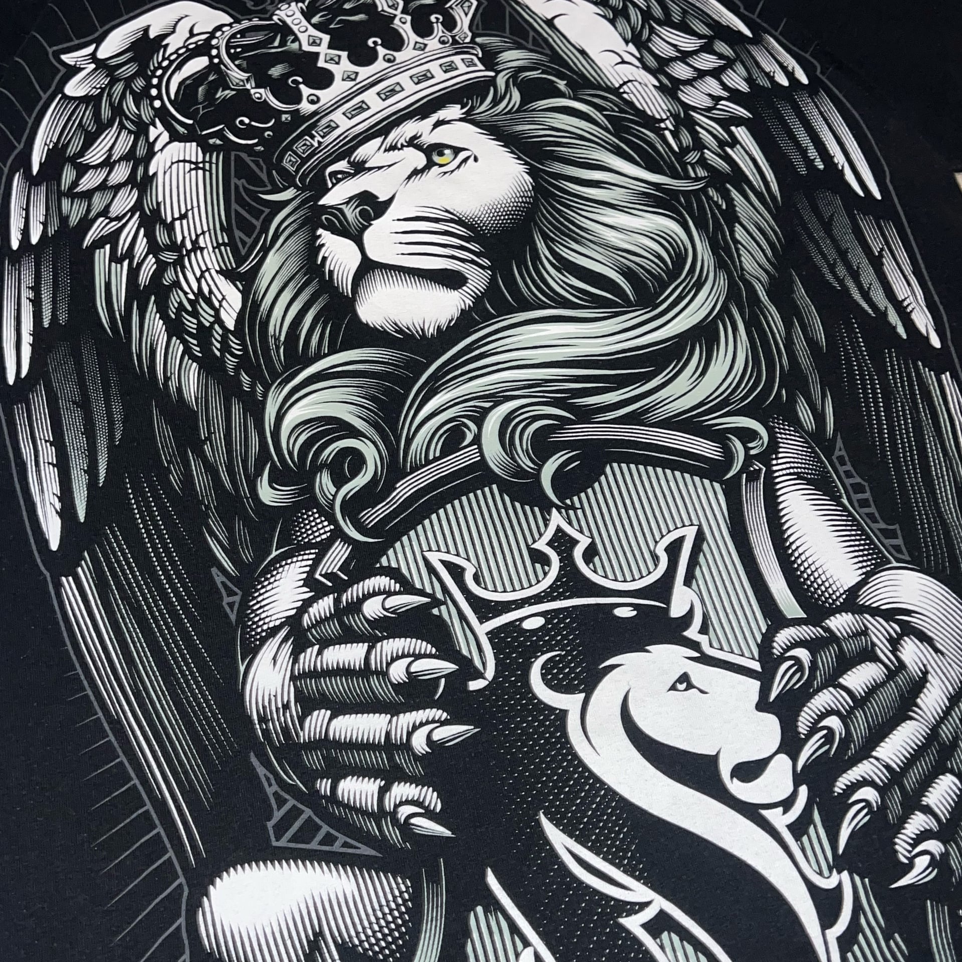 Y2K Og Abel Lion King of the Jungle AOP Graphic Tee Shirt 5