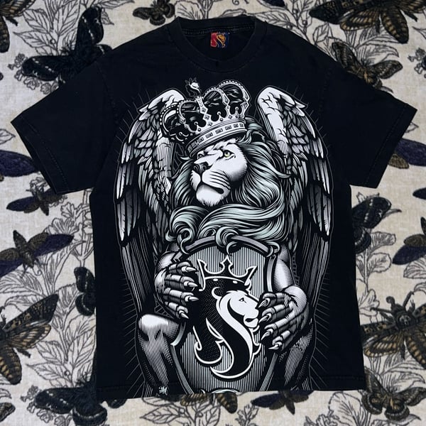 Y2K Og Abel Lion King of the Jungle AOP Graphic Tee Shirt