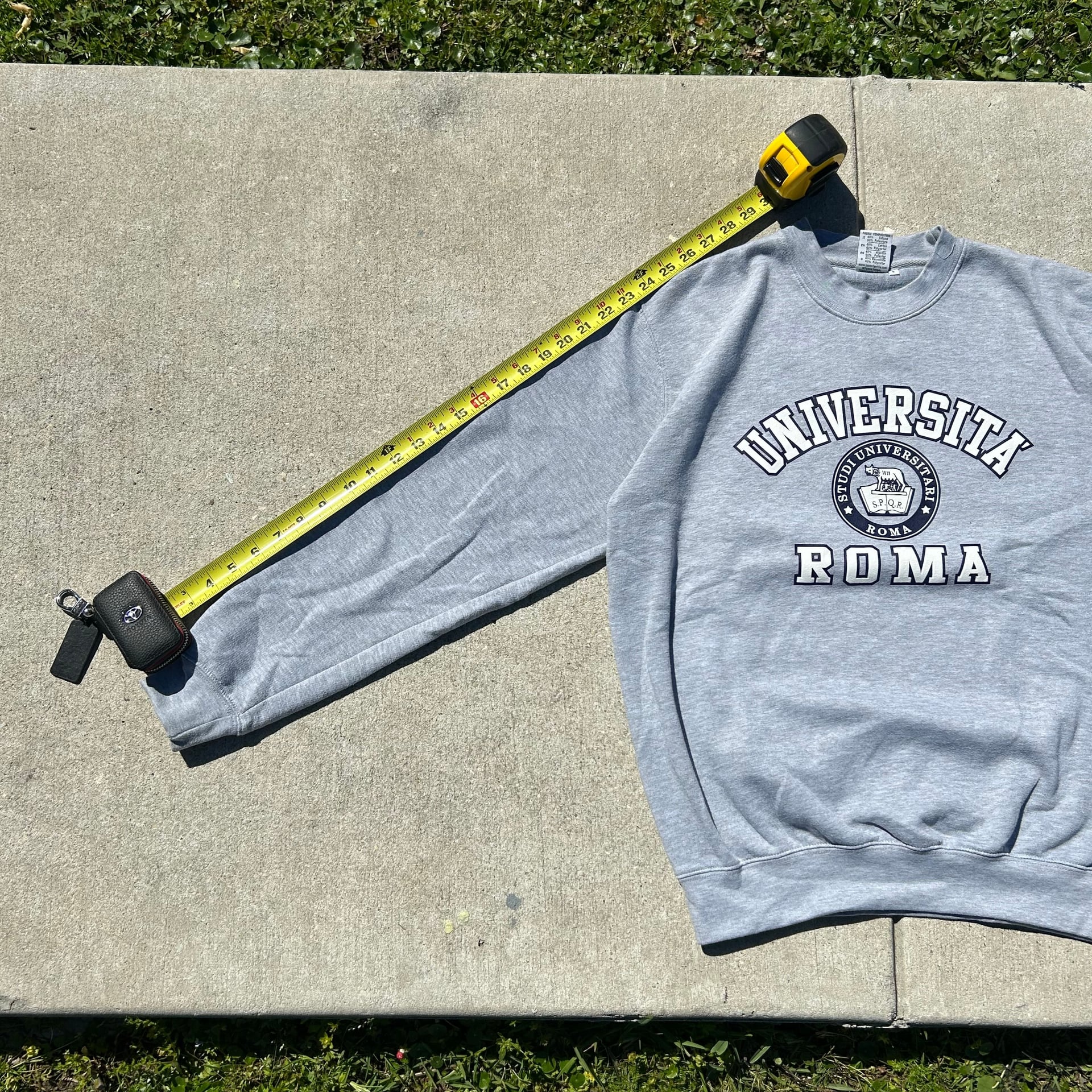 UNIVERSITA ROMA - Men's Gray Pullover Casual Hoodie Sweatshirt Size Large 3