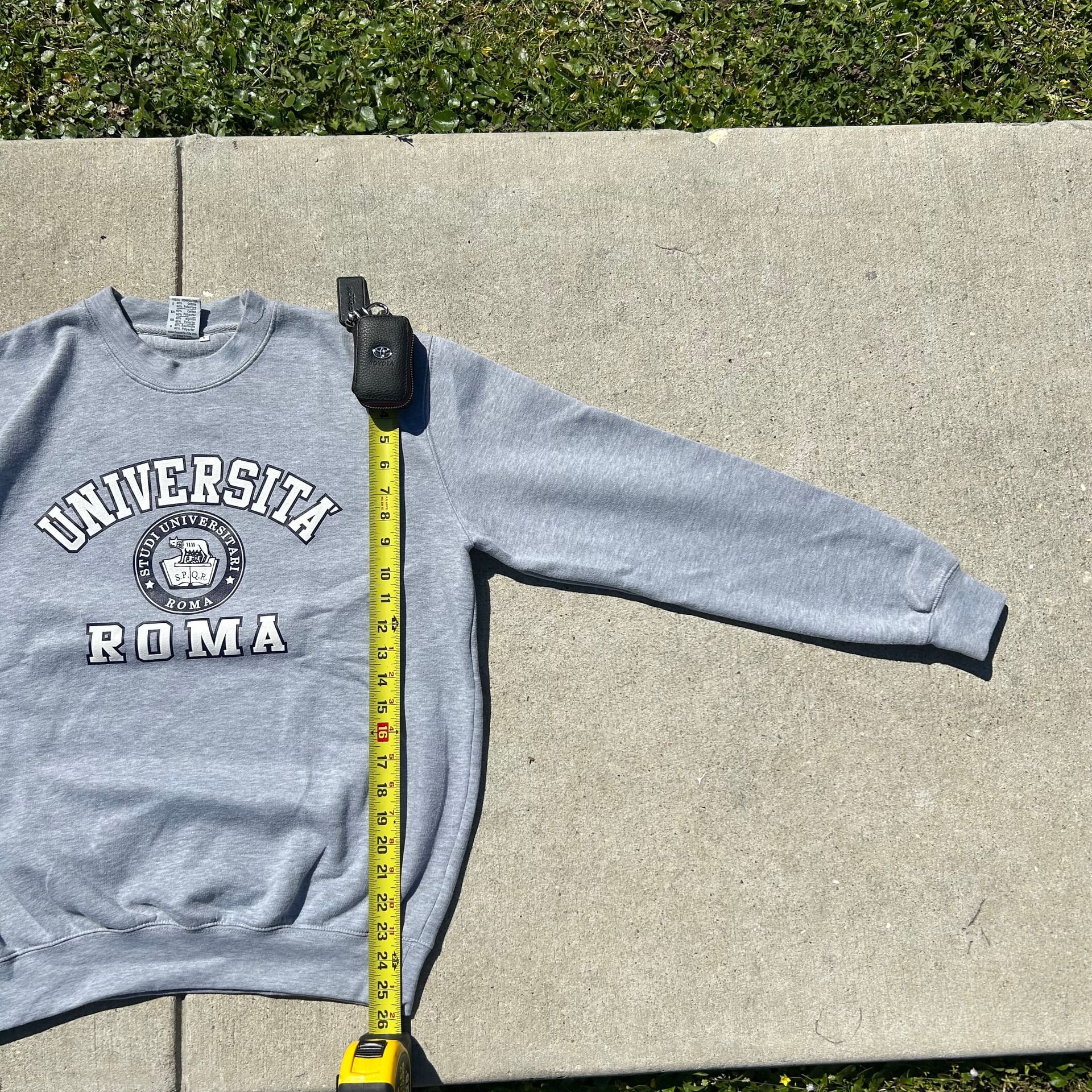 UNIVERSITA ROMA - Men's Gray Pullover Casual Hoodie Sweatshirt Size Large 2