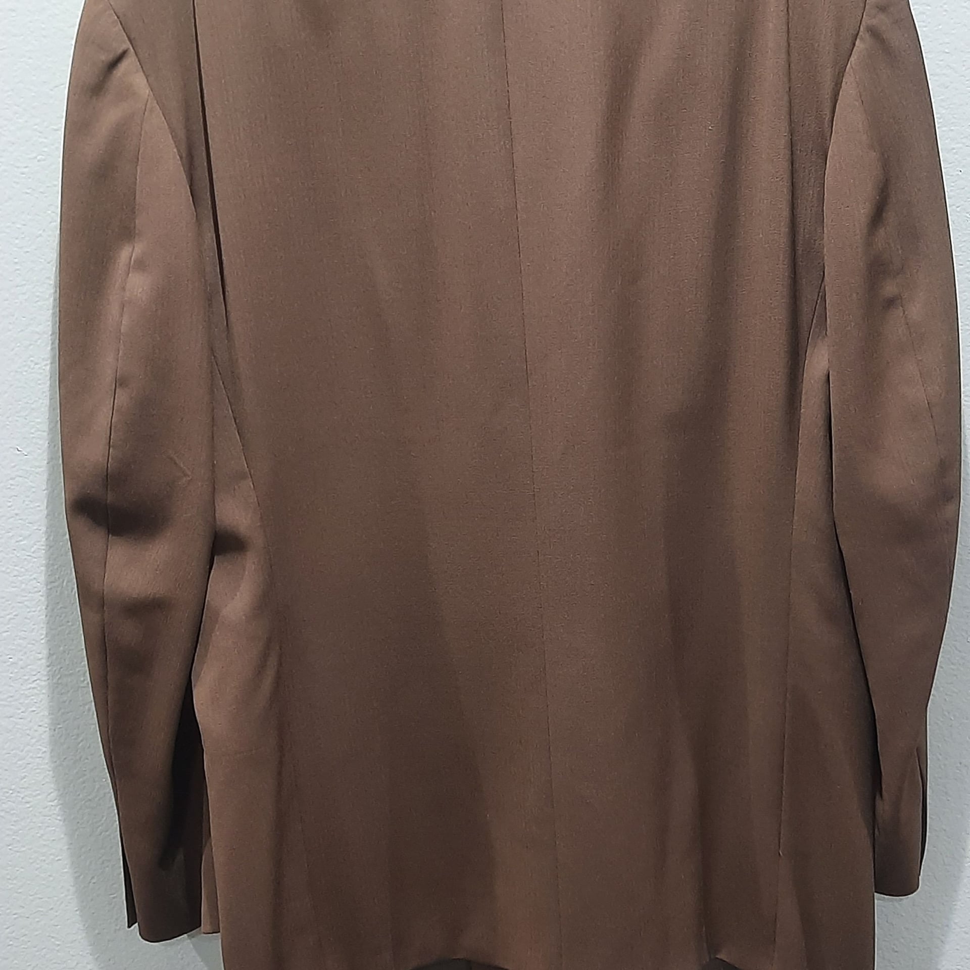 Vintage Brown Double-Breasted Suit Jacket Nino Cerruti Slim-fit L/XL 3