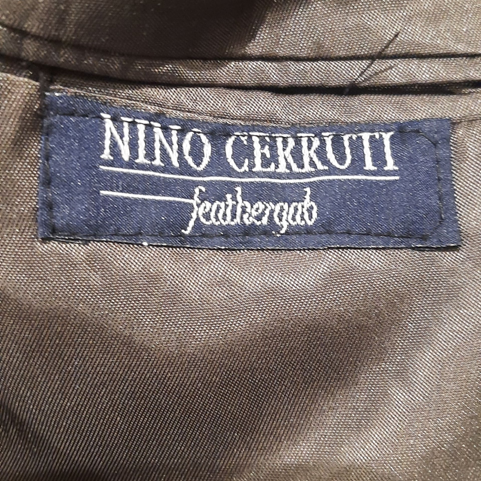 Vintage Brown Double-Breasted Suit Jacket Nino Cerruti Slim-fit L/XL 5