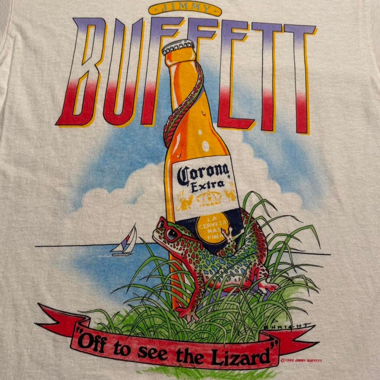 1989 Corona Extra Jimmy buffet "Off to see the Lizard" graphic tee Large
2