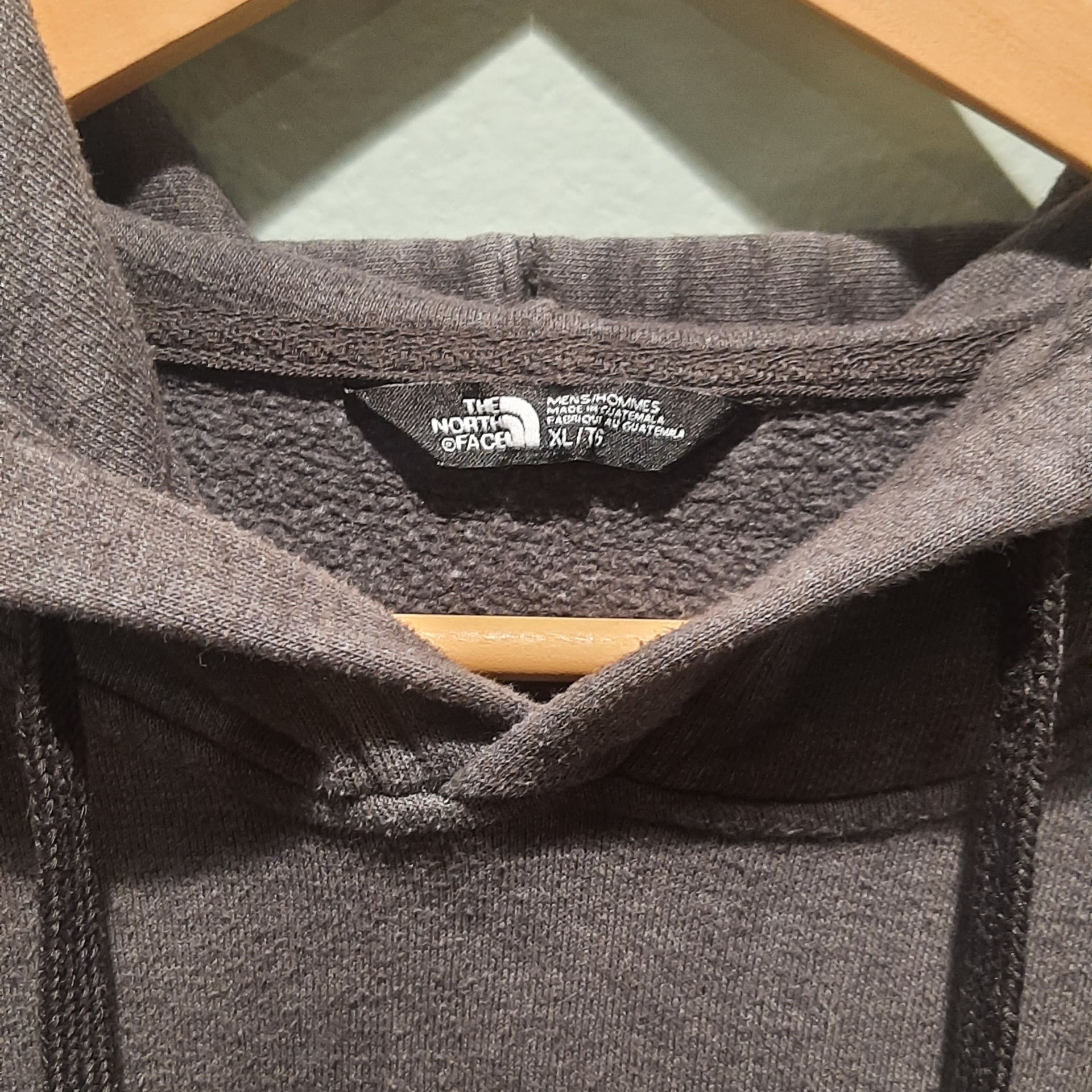 The North Face Gray Long Sleeve Hoodie Men's Size Large L Cotton Blend 3