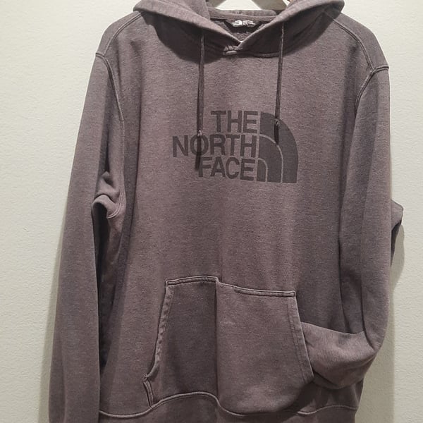 The North Face Gray Long Sleeve Hoodie Men's Size Large L Cotton Blend