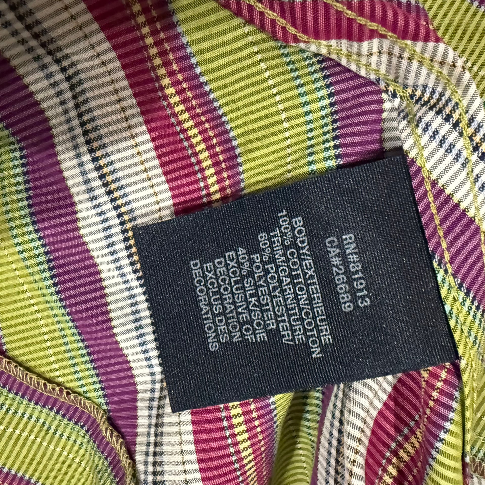 Robert Graham Multi-Colored Long Sleeve Striped Dress Shirt Men's L 9