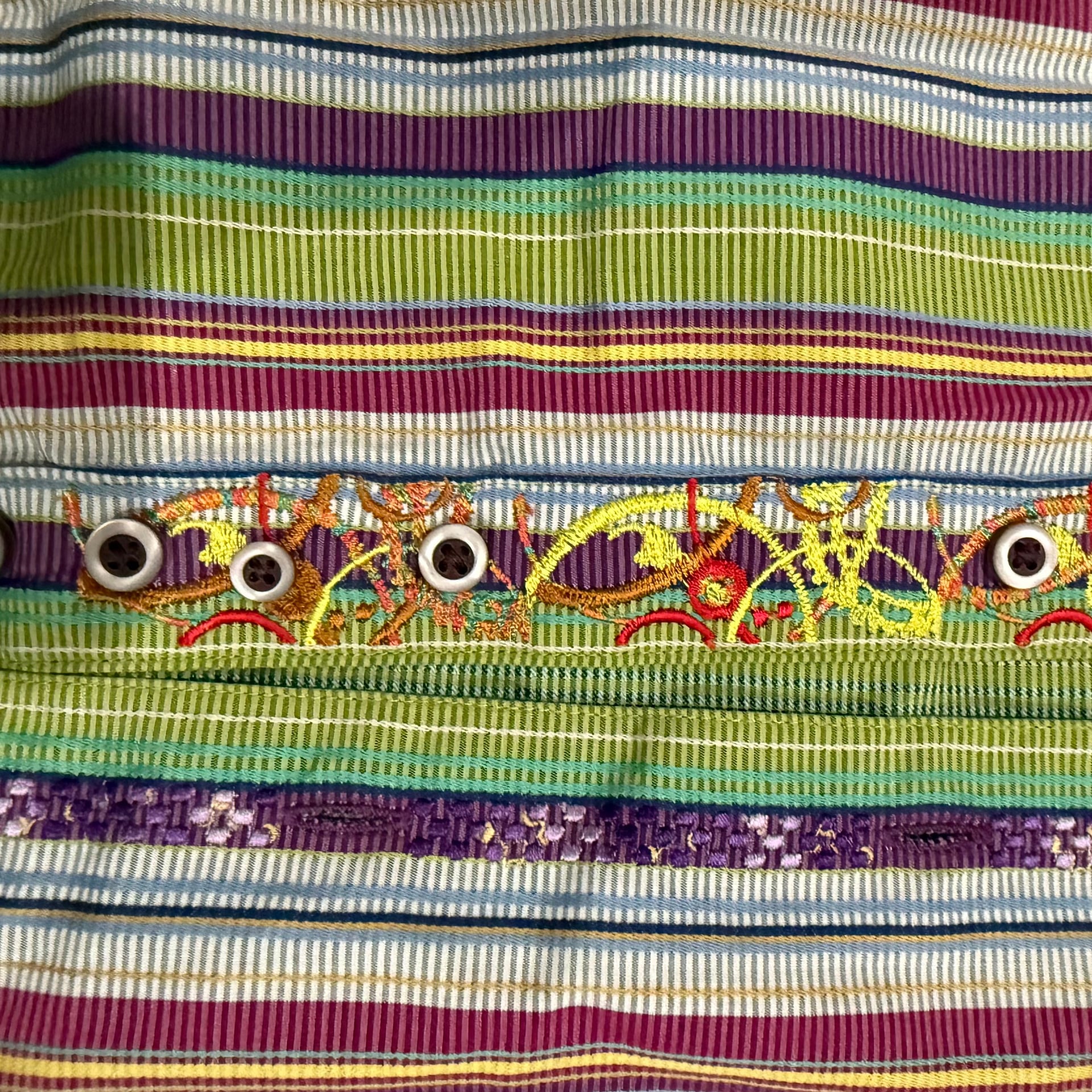 Robert Graham Multi-Colored Long Sleeve Striped Dress Shirt Men's L 5