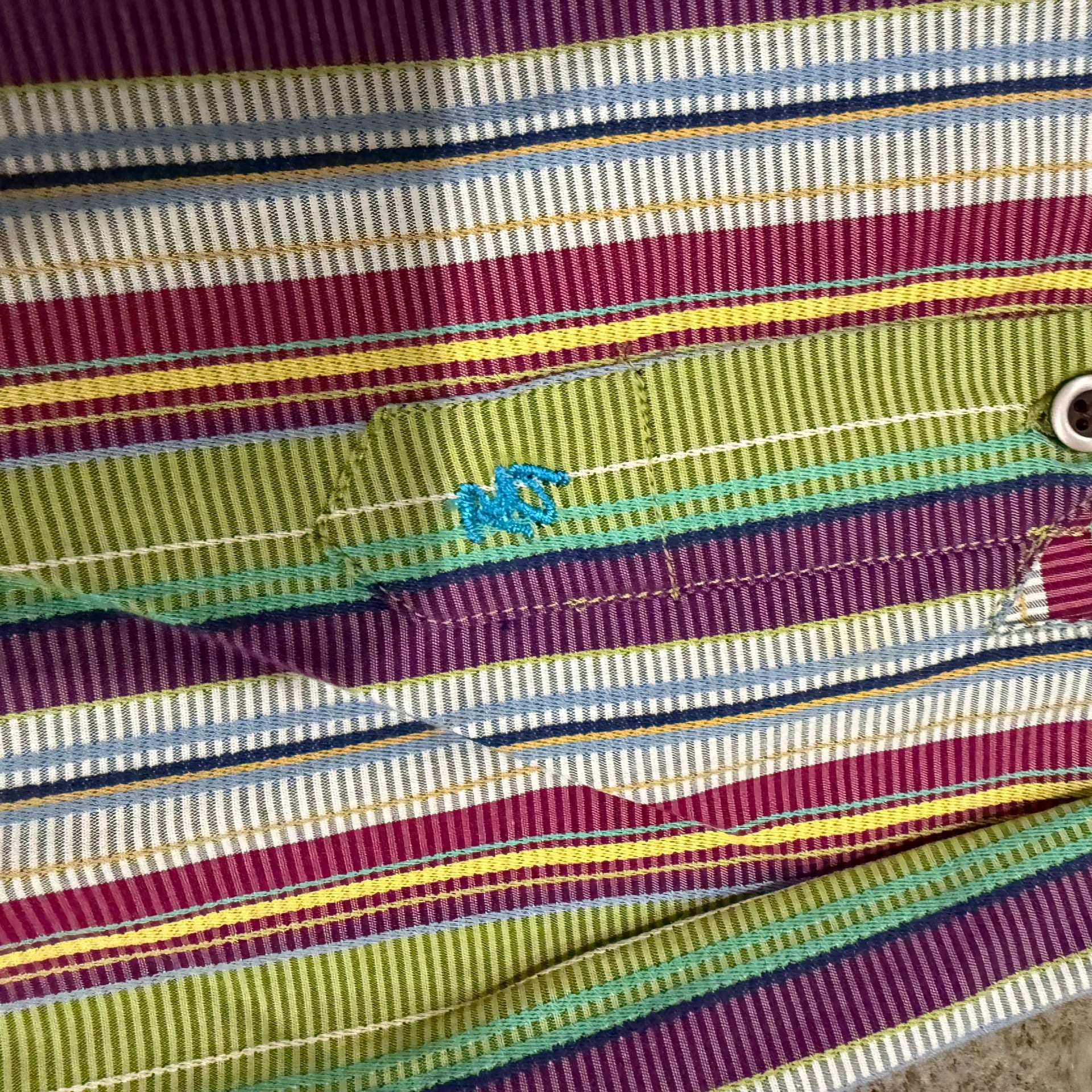 Robert Graham Multi-Colored Long Sleeve Striped Dress Shirt Men's L 11