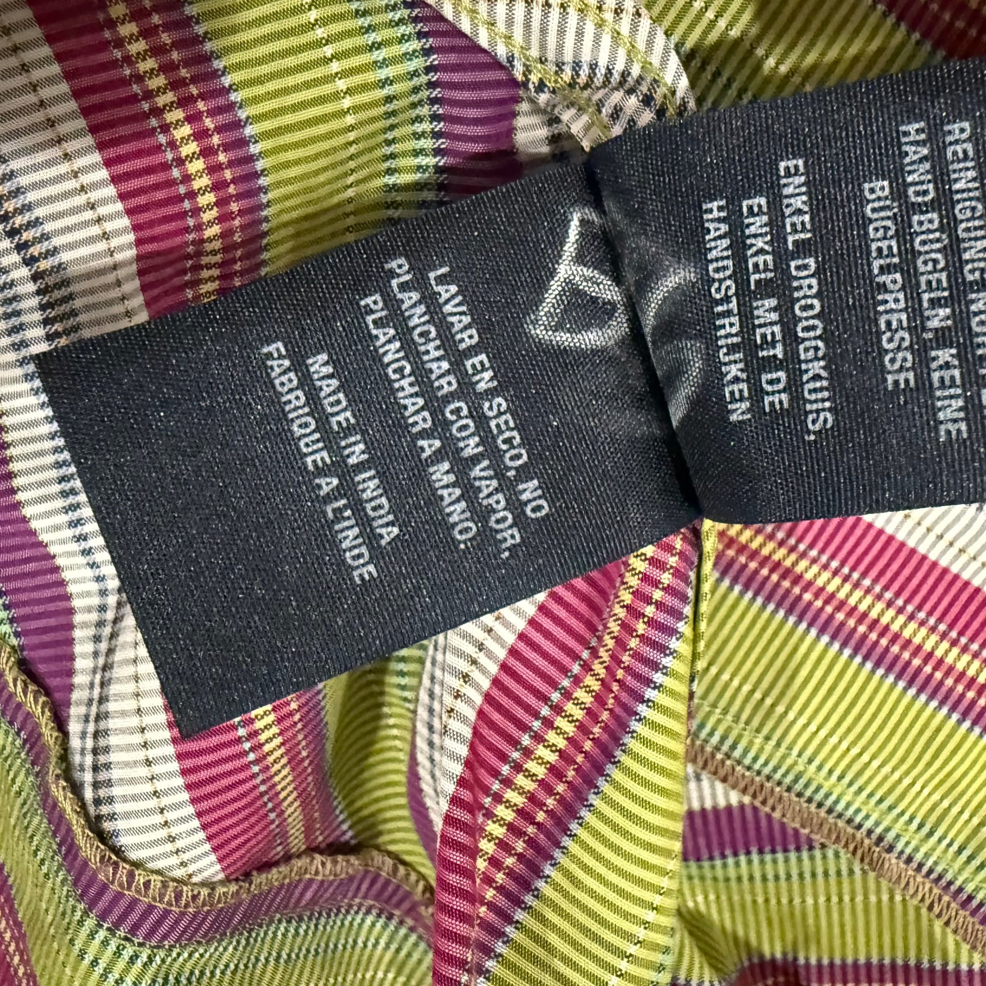Robert Graham Multi-Colored Long Sleeve Striped Dress Shirt Men's L 12